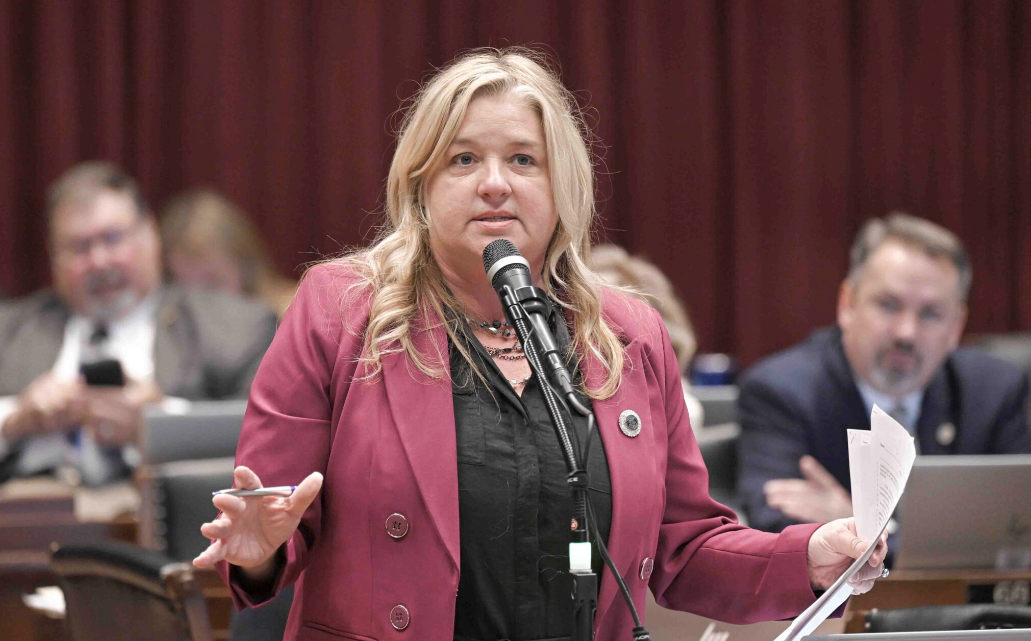 State Rep. Tara Peters, R-Rolla, speaks during Missouri House floor debate in May. (Tim Bommel/Missouri House Communications)