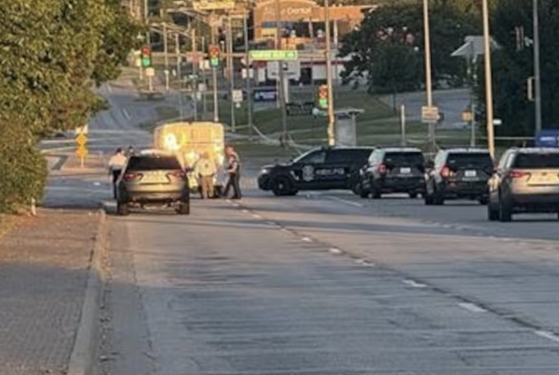 Law enforcement investigators on the scene early Tuesday photo courtesy KCTV