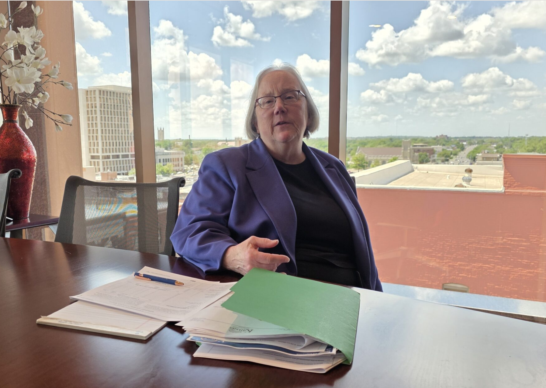 Department for Children and Families secretary Laura Howard said her agency already works with the federal government to determine waste, fraud and abuse occurring in a federally funded nutrition program.(Morgan Chilson/Kansas Reflector)