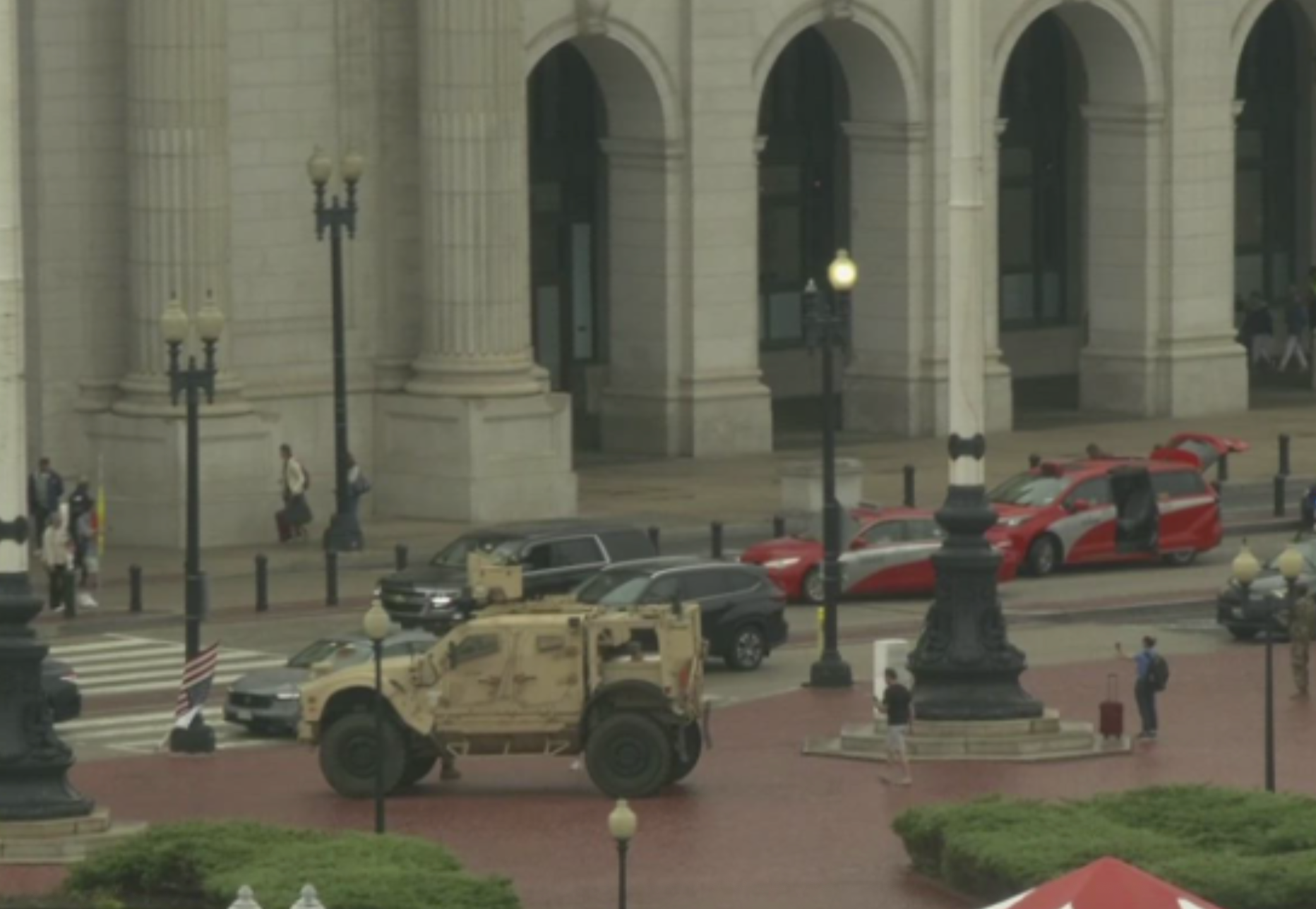 National Guard outside Union Station last week -image courtesy CSPAN