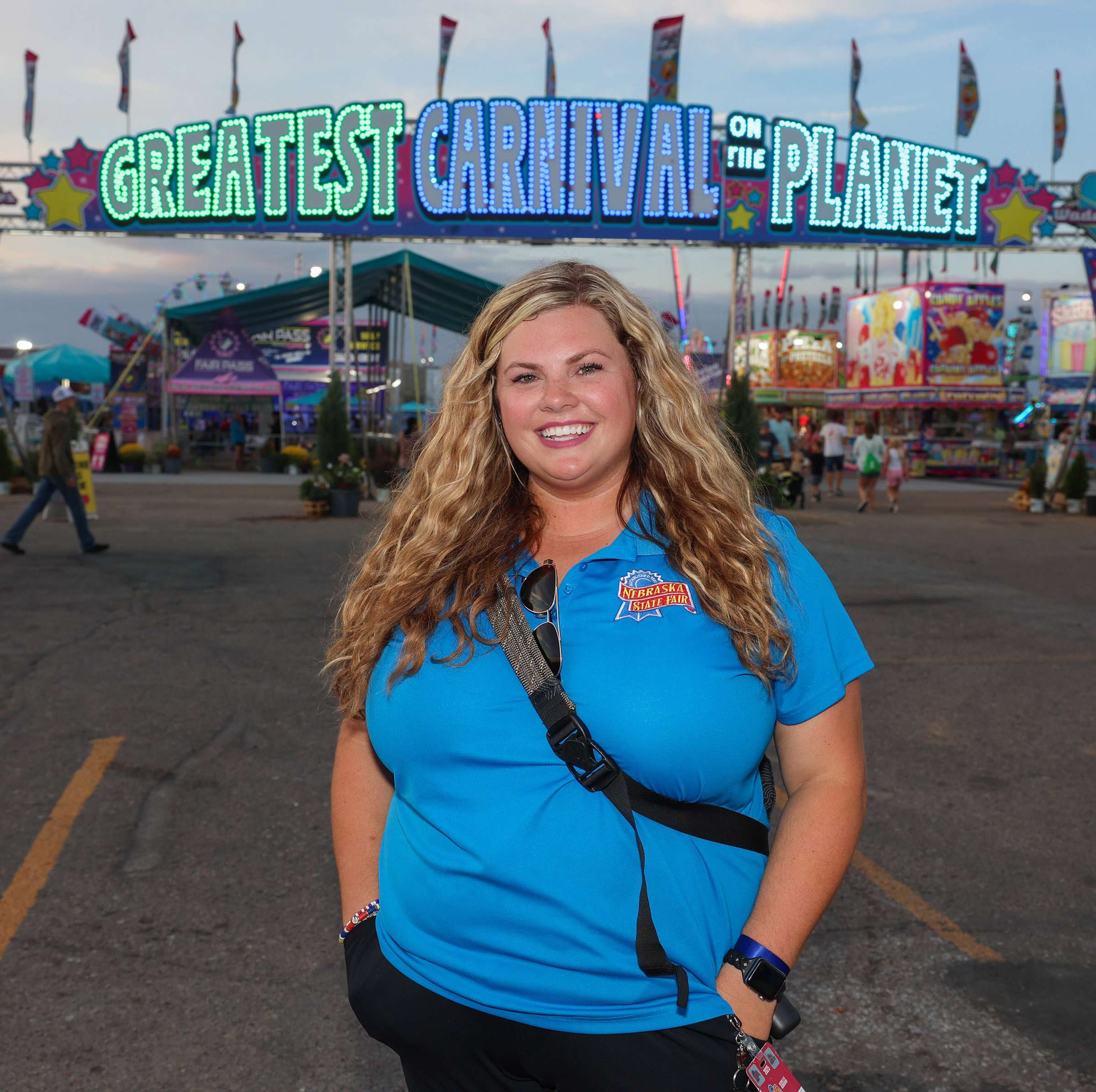 As a child, Courtney Glock attended the Nebraska State Fair every year with her family. Now, she’s marketing director for the annual event. (Photo by Erika Pritchard, UNK Communications)