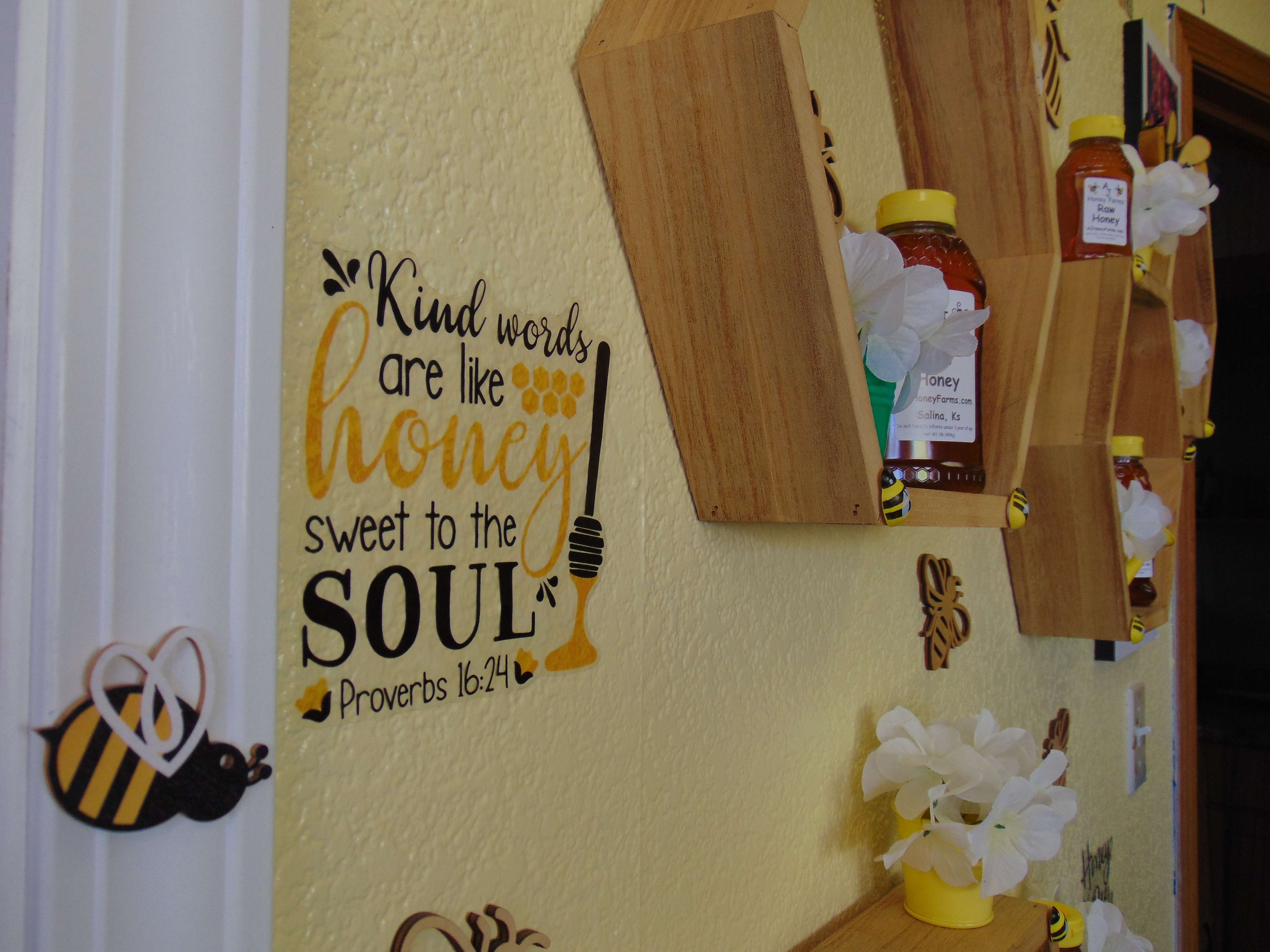 "Kind words are like honey, sweet to the soul" Proverbs 16:24 inside the AJ Honey Farms store on 901 N. 9th St. Suite A. Photo by Nicolas Fierro