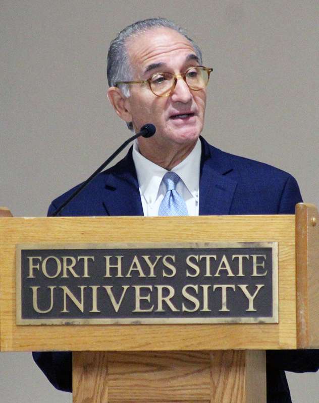 The Hon. Steven Leifman from Florida discusses his experiences in the judicial system in Florida and Dade County at the 2025 Kansas Mental Health Summit on Tuesday at Fort Hays State University. Photo by Cristina Janney/Hays Post