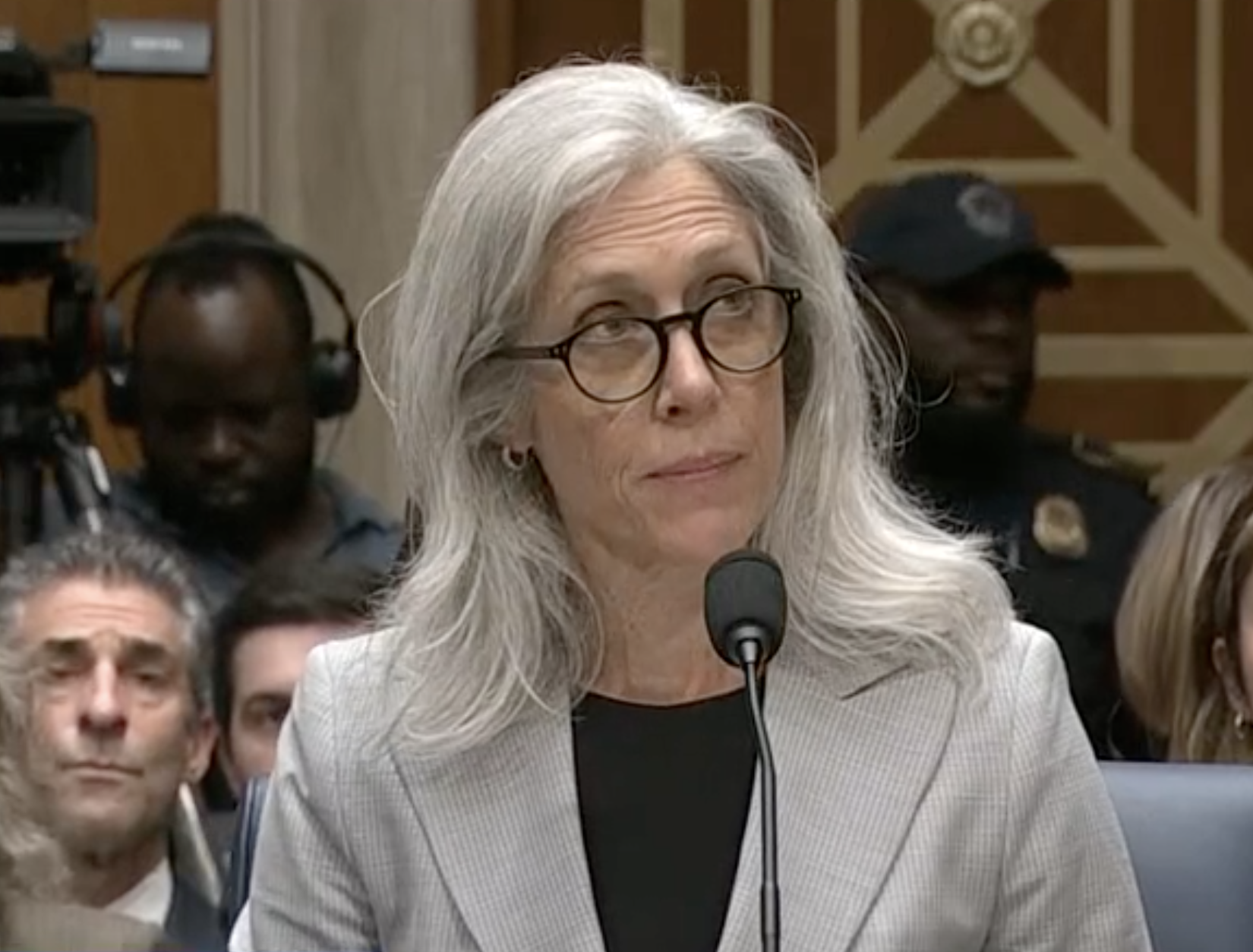 Susan Monarez during her Senate confirmation hearing in June-photo courtesy CSPAN