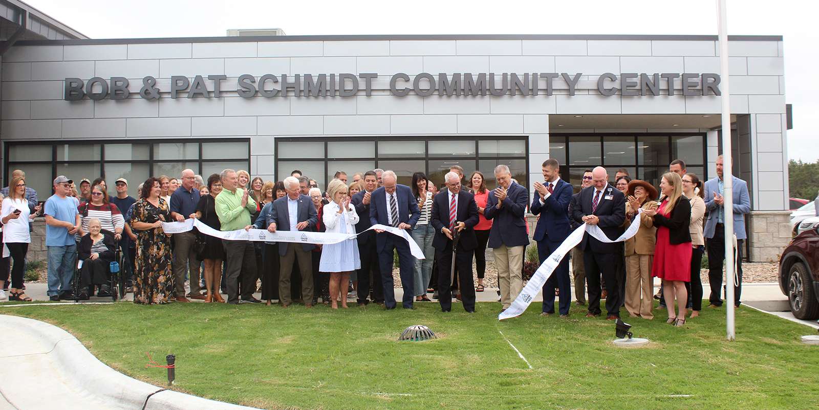 The Bob and Pat Community Center, 2510 Canterbury, ribbon cutting on Friday morning in Hays. Photo by Cristina Janney/Hays Post