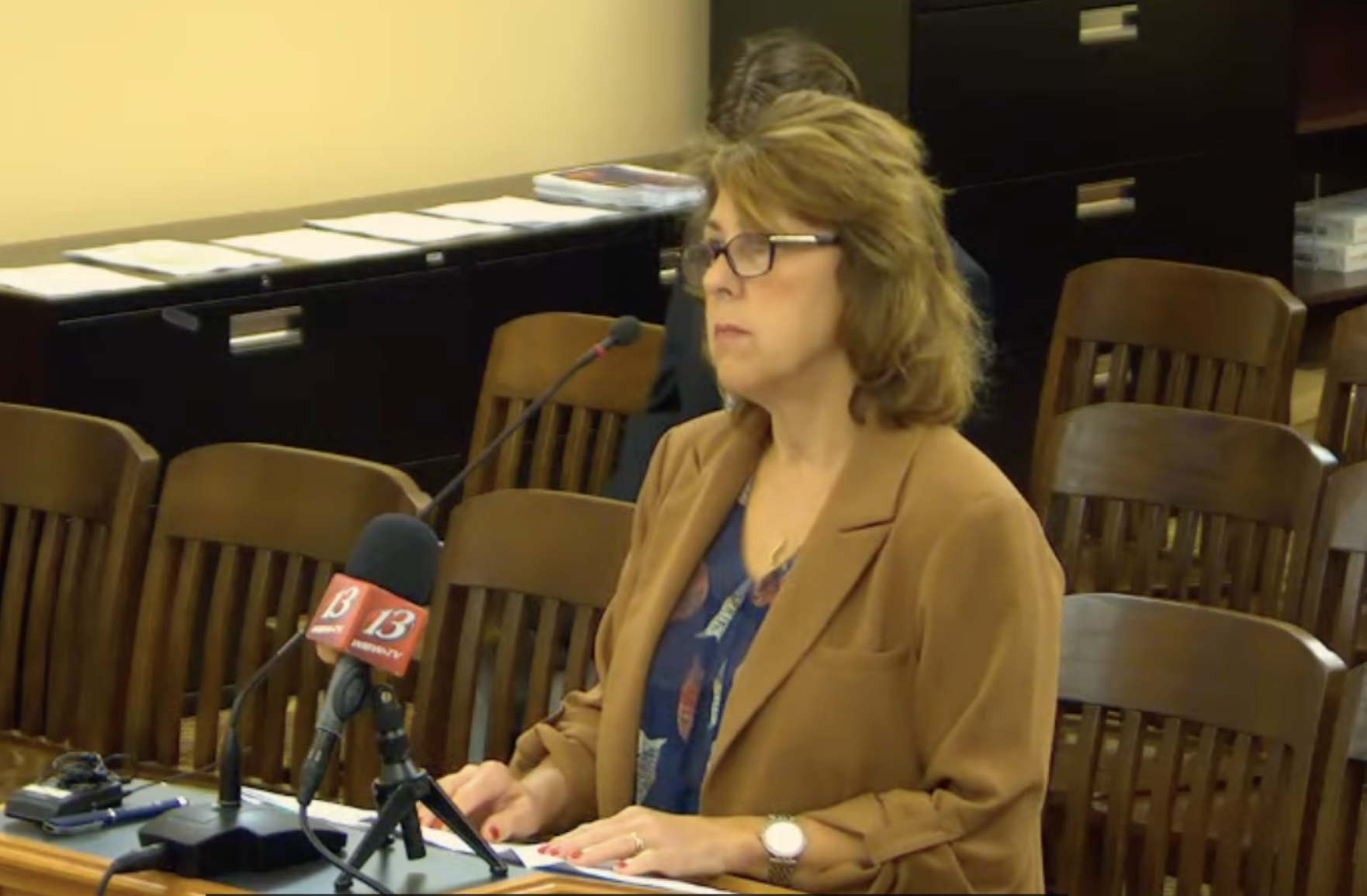 Kansas Department of Health and environment secretary Janet Stanek testified Tuesday that corrective actions are being taken to address a Medicaid calculation mistake made by a contractor. (Screenshot/Kansas Legisltive Budget Committee)
