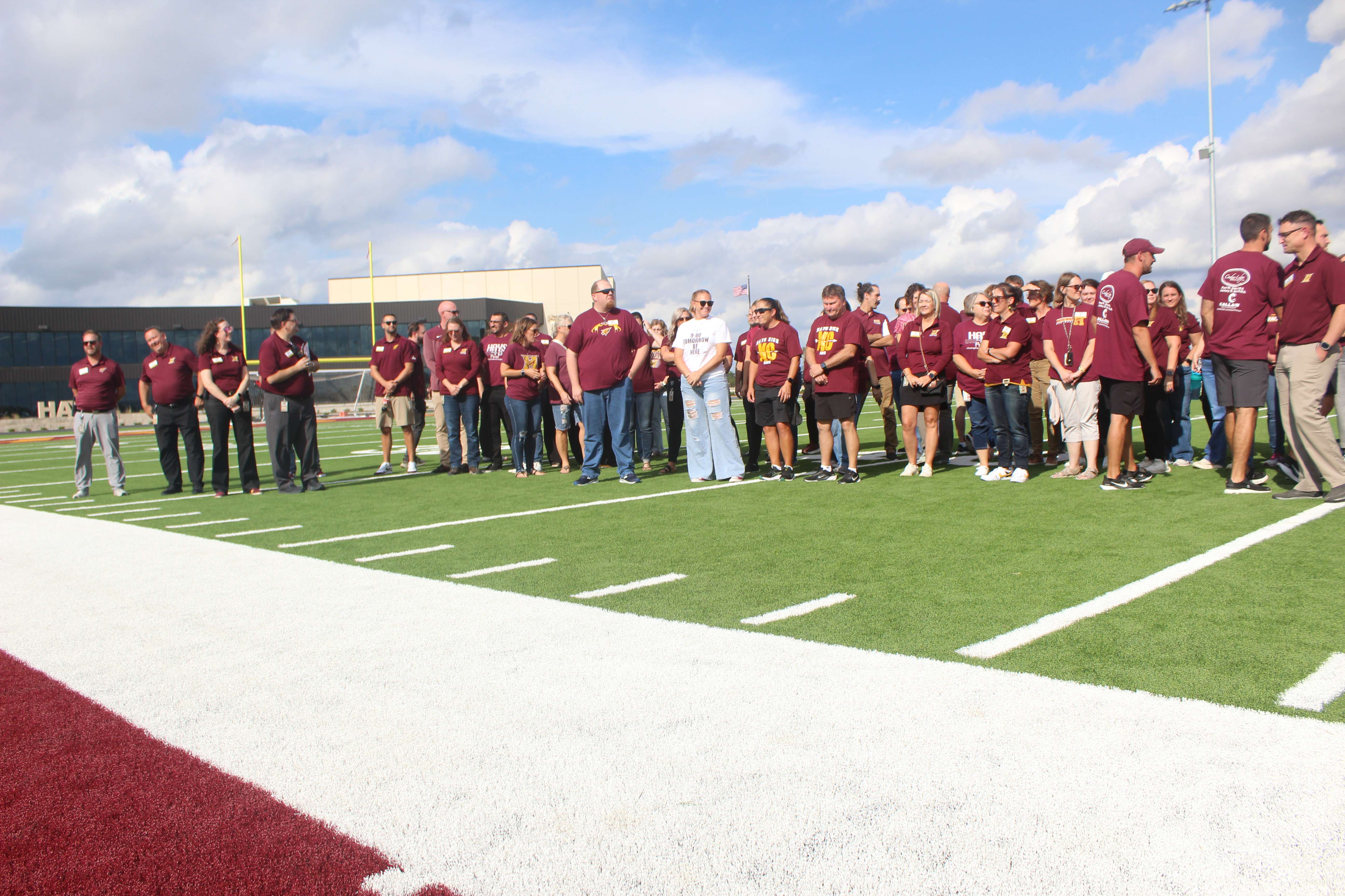 Hays High School staff were honored at the school's ribbon cutting on Friday. Photo by Cristina Janney/Hays Post