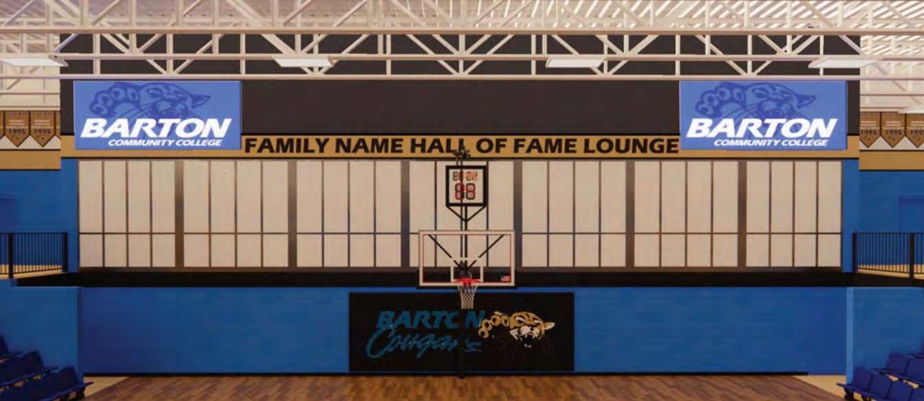 Rendering - New Cougar Den and Hall of Fame room (south end of the gym)