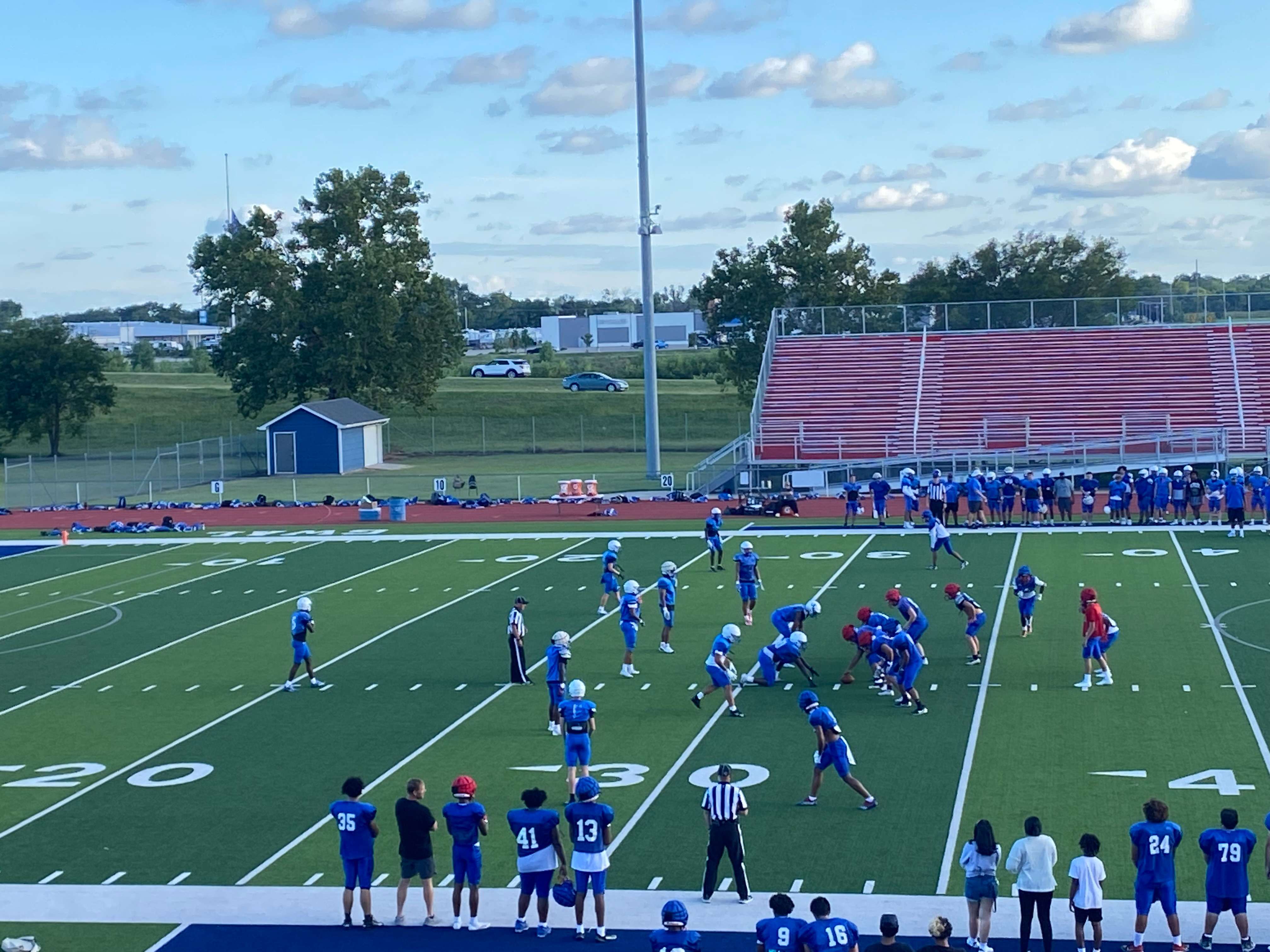 Junction City on defense against Wichita South at Friday nights Jamboree. 