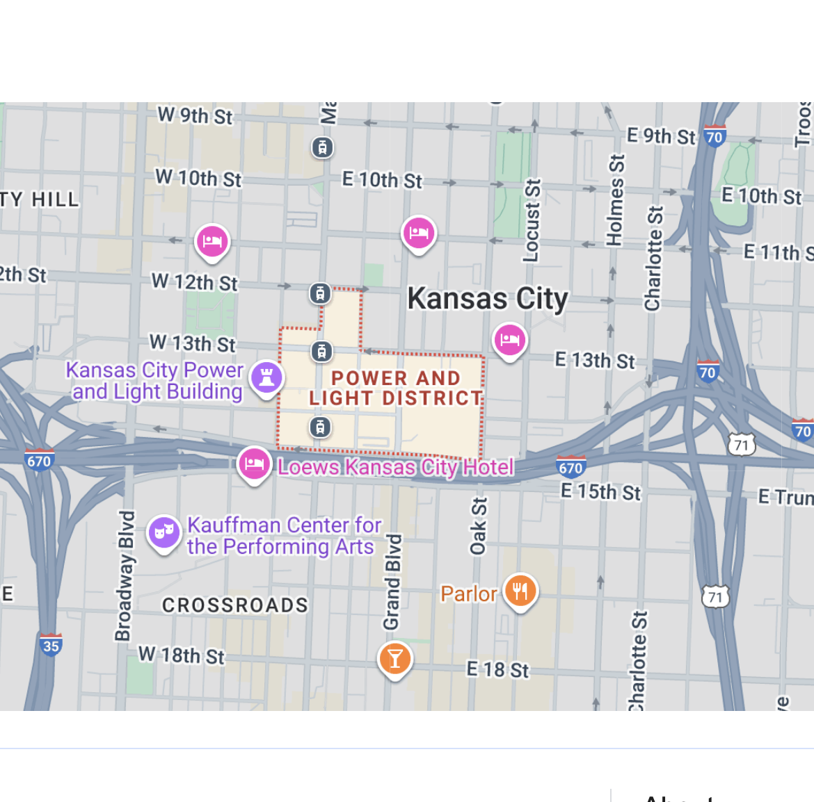The shooting occurred at 13th and Grand -Google Map