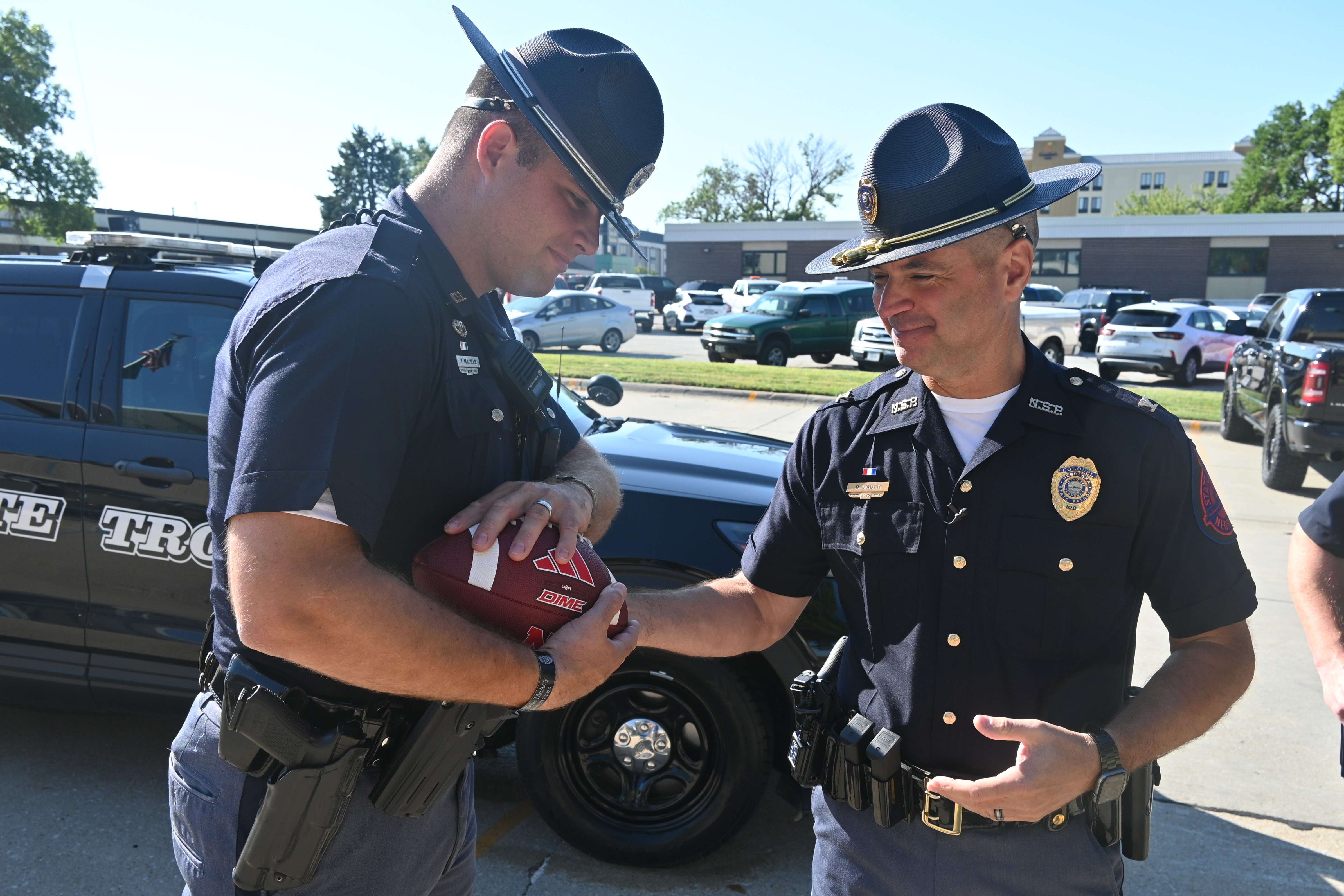 Tuesday morning, Colonel Bryan Waugh kicked off a statewide campaign to promote safe travel for Husker home games.