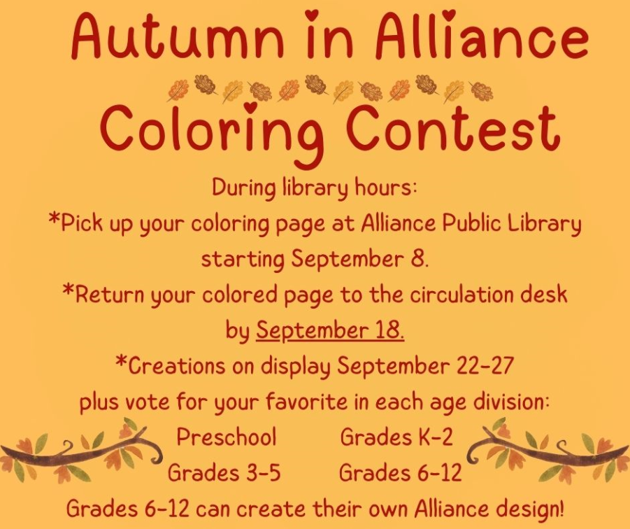 Autumn in Alliance Coloring Contest
