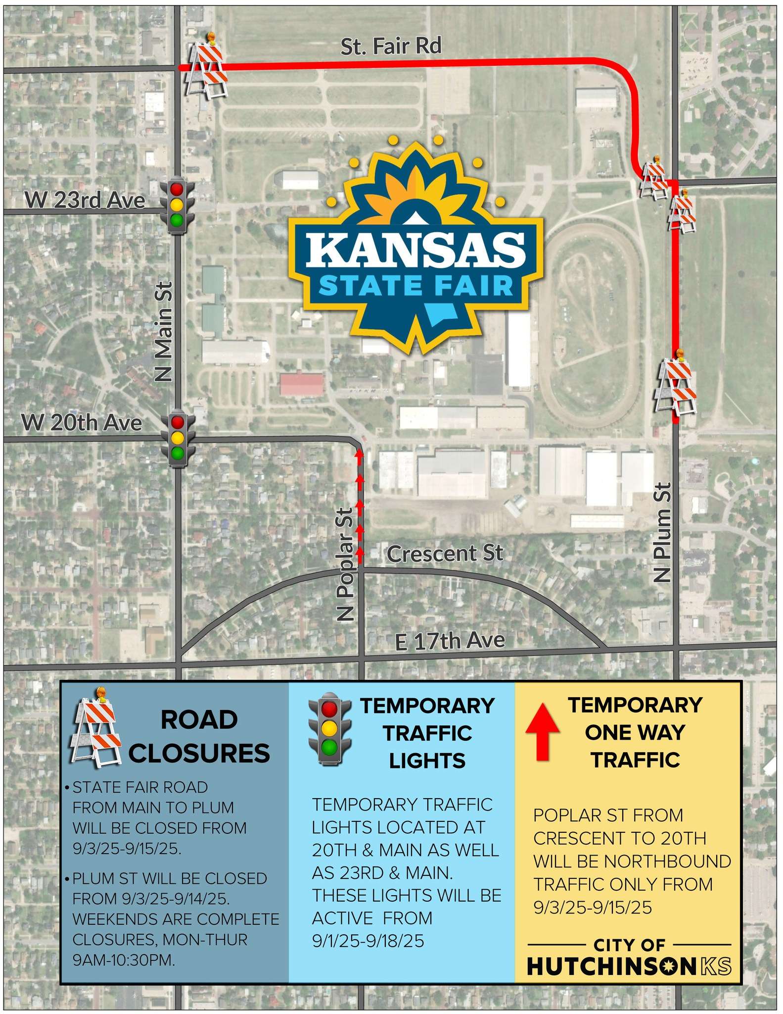 Traffic changes (Graphic courtesy City of Hutchinson)