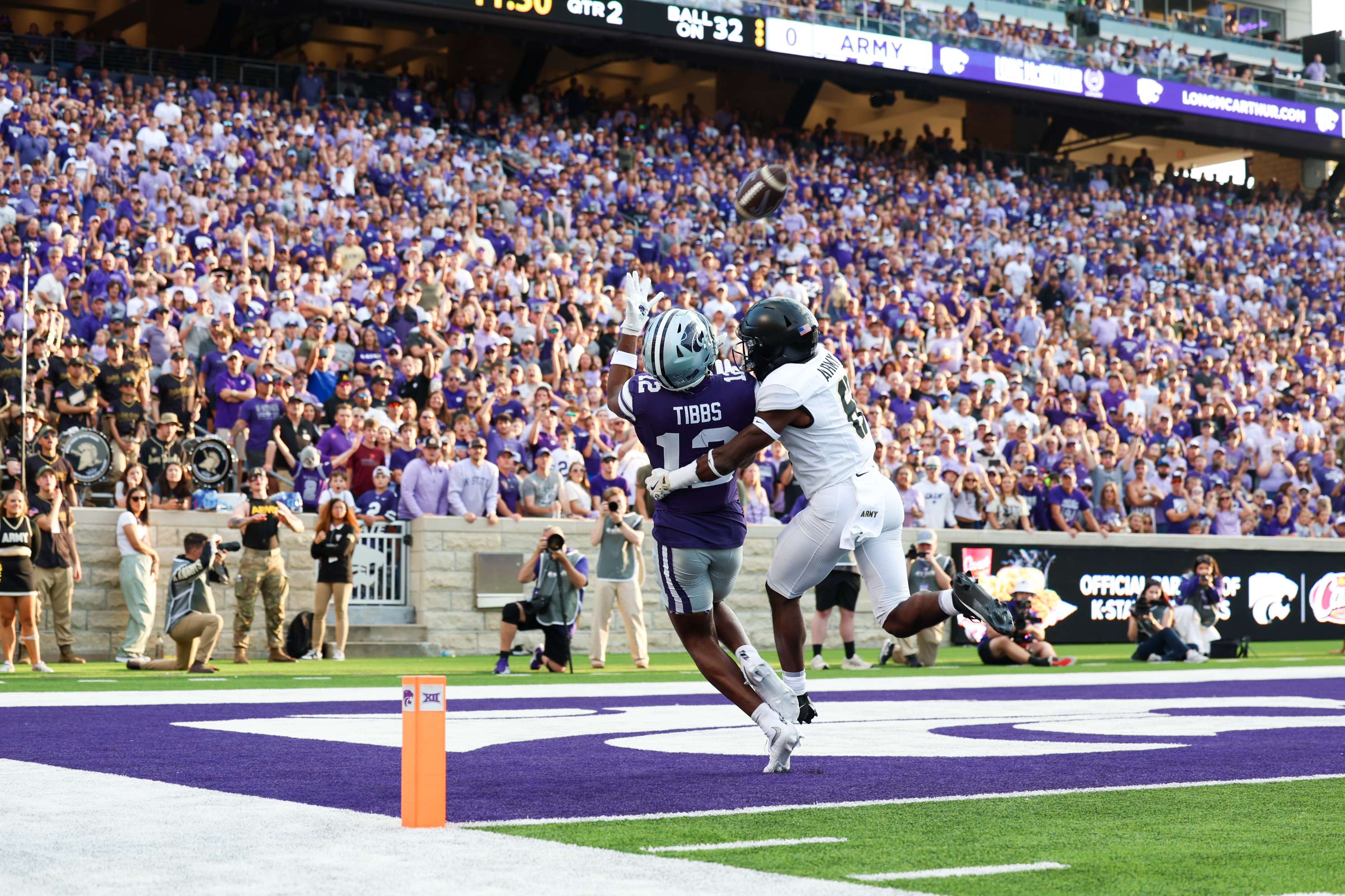 Kansas State's Jaron Tibbs caught two touchdown passes as the Wildcats fell to the Army Black Knights 24-21/ Photo courtesy of K State Football on X