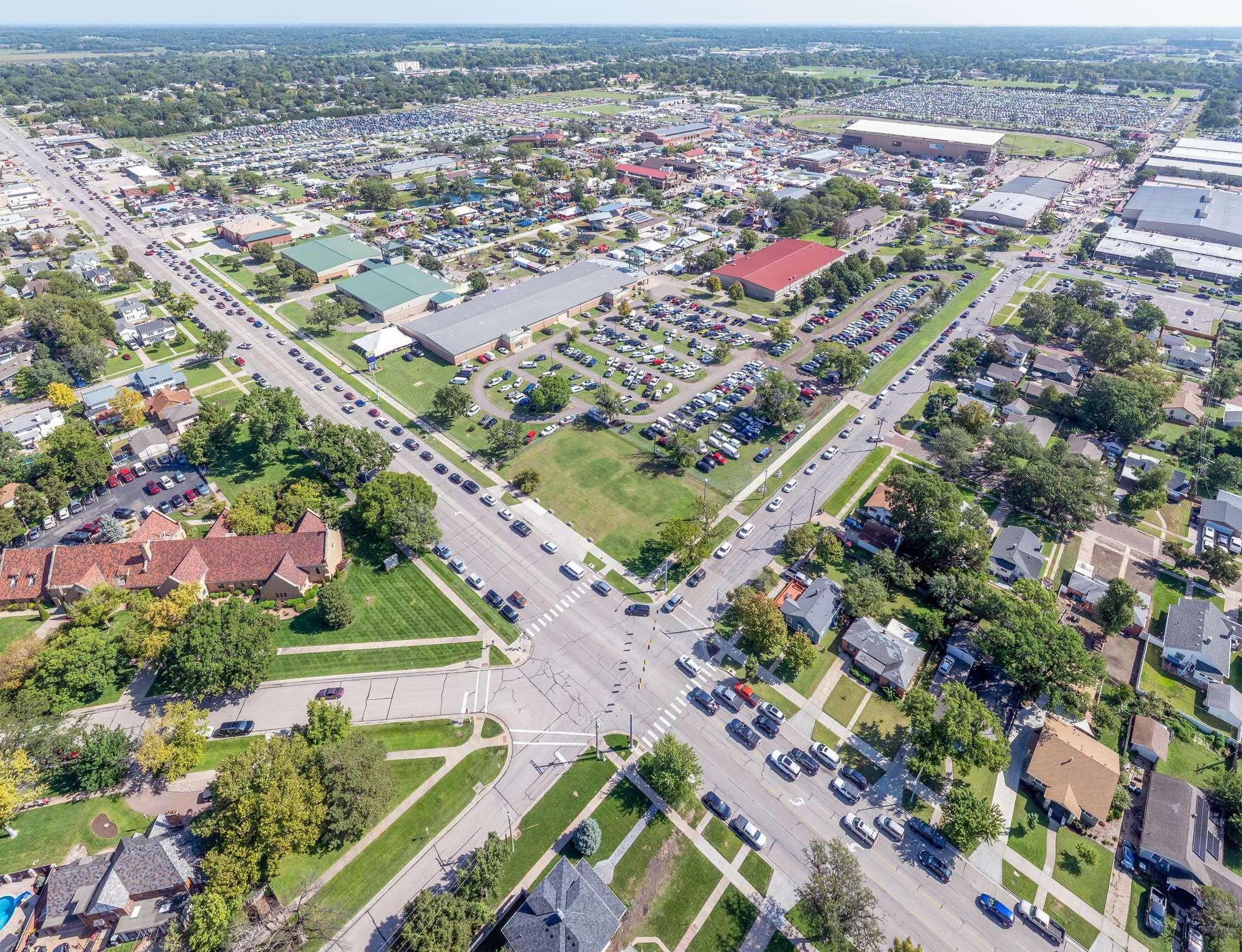 Saturday State Fair looking northeast from 20th and Main Street. (Photo courtesy Nick Hemphill Photo Video)