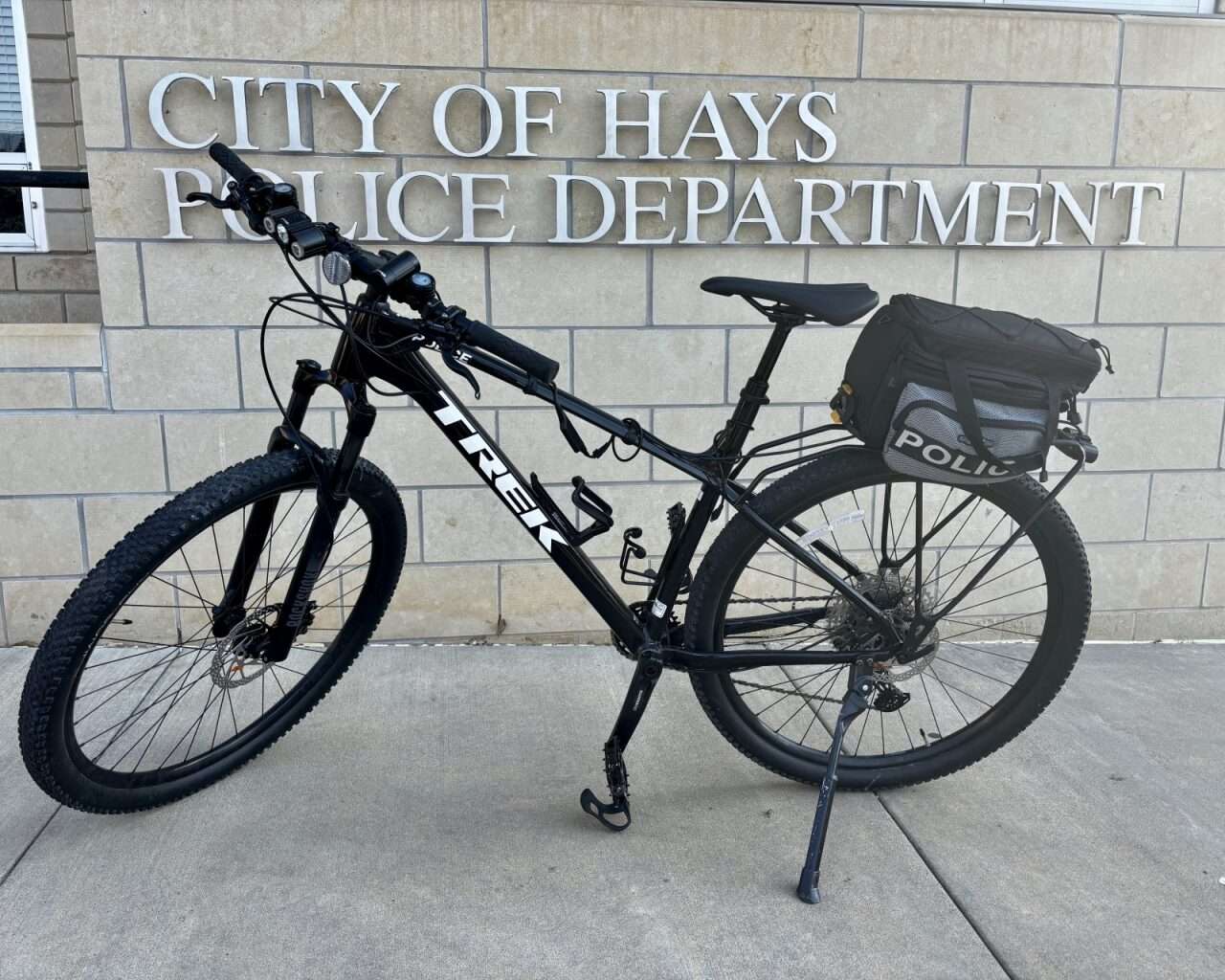 A Hays Police Department patrol bike. Photo by Tony Guerrero/Hays Post