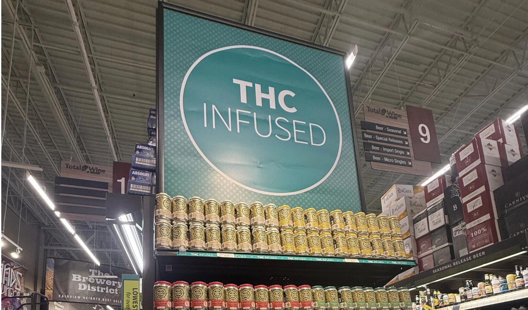 Hemp-derived THC beverages like these Mighty Kind THC seltzers can be found at Total Wine and other large liquor stores throughout Missouri (photo submitted).