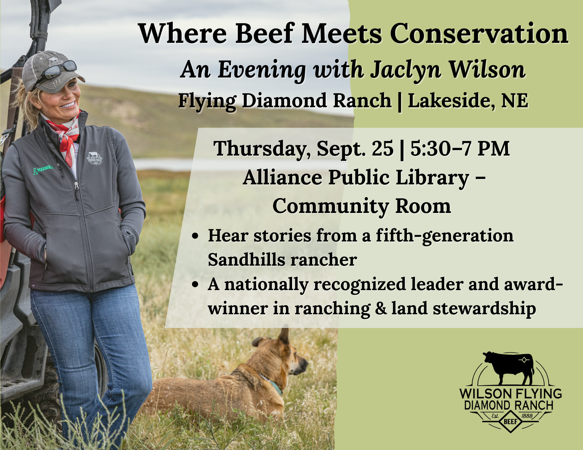 Alliance Public Library Jaclyn Wilson Flyer (courtesy City of Alliance).