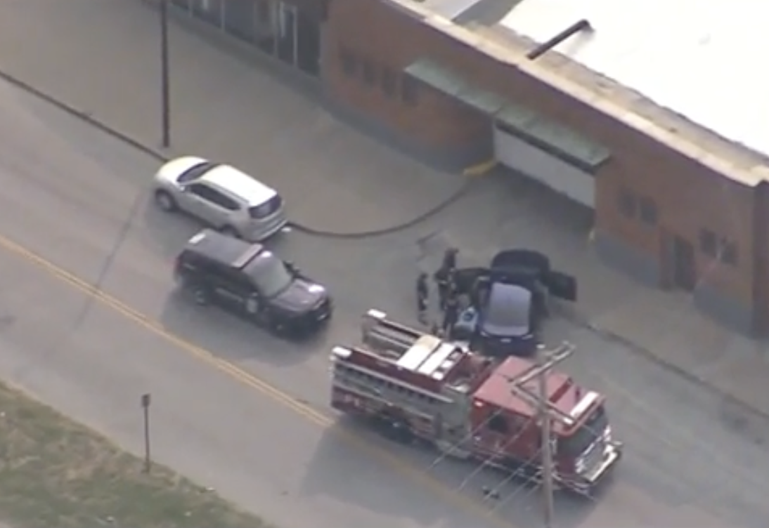 Police on the scene of the investigation -photo courtesy KMBC