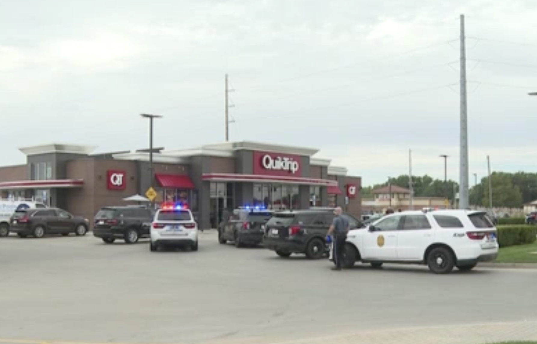 Police on the scene of the investigation -photo courtesy KWCH