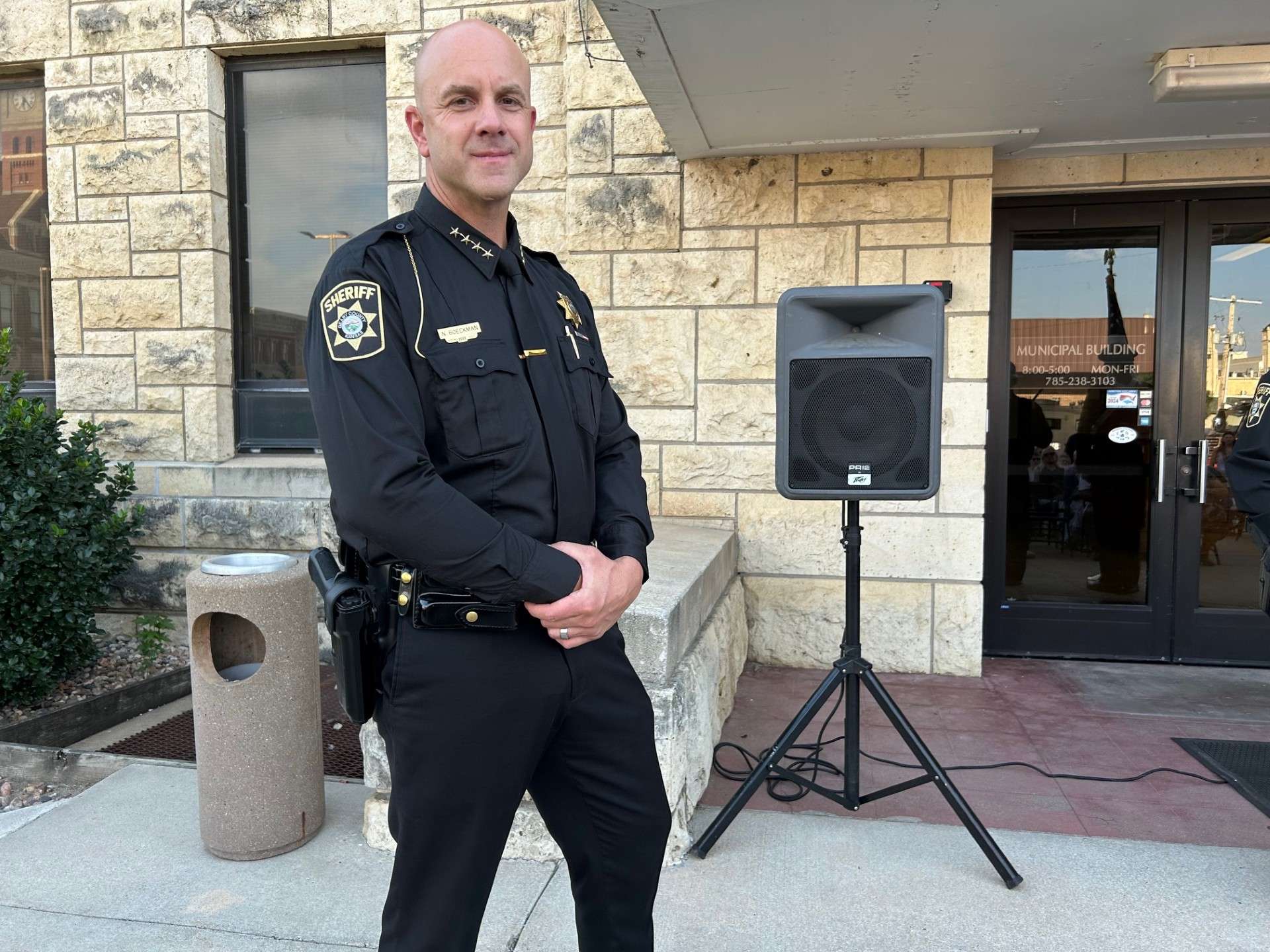 Geary Counrt Sheriff Nate Boeckman )