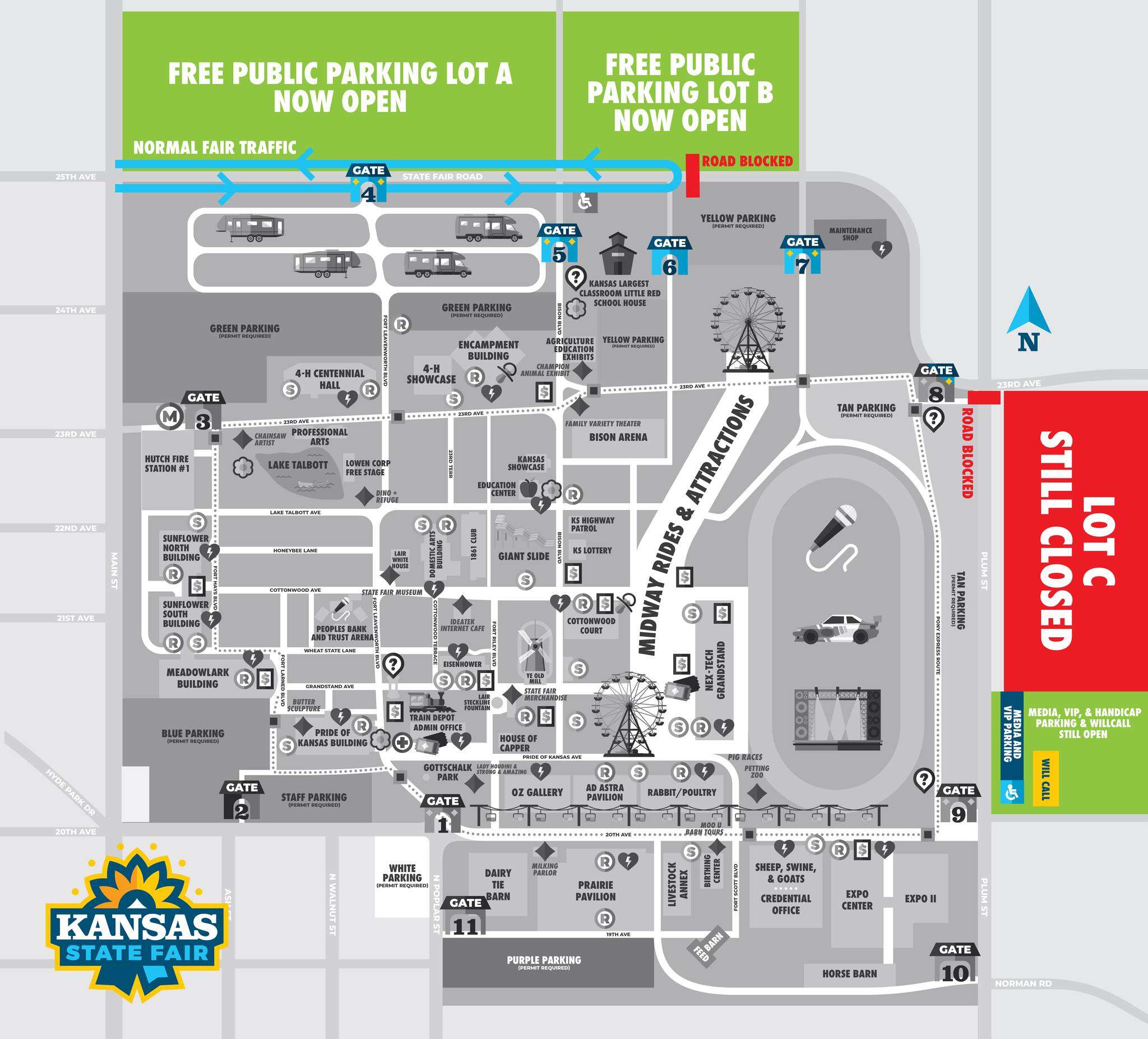 Updated Kansas State Fair parking map (Courtesy Kansas State Fair)