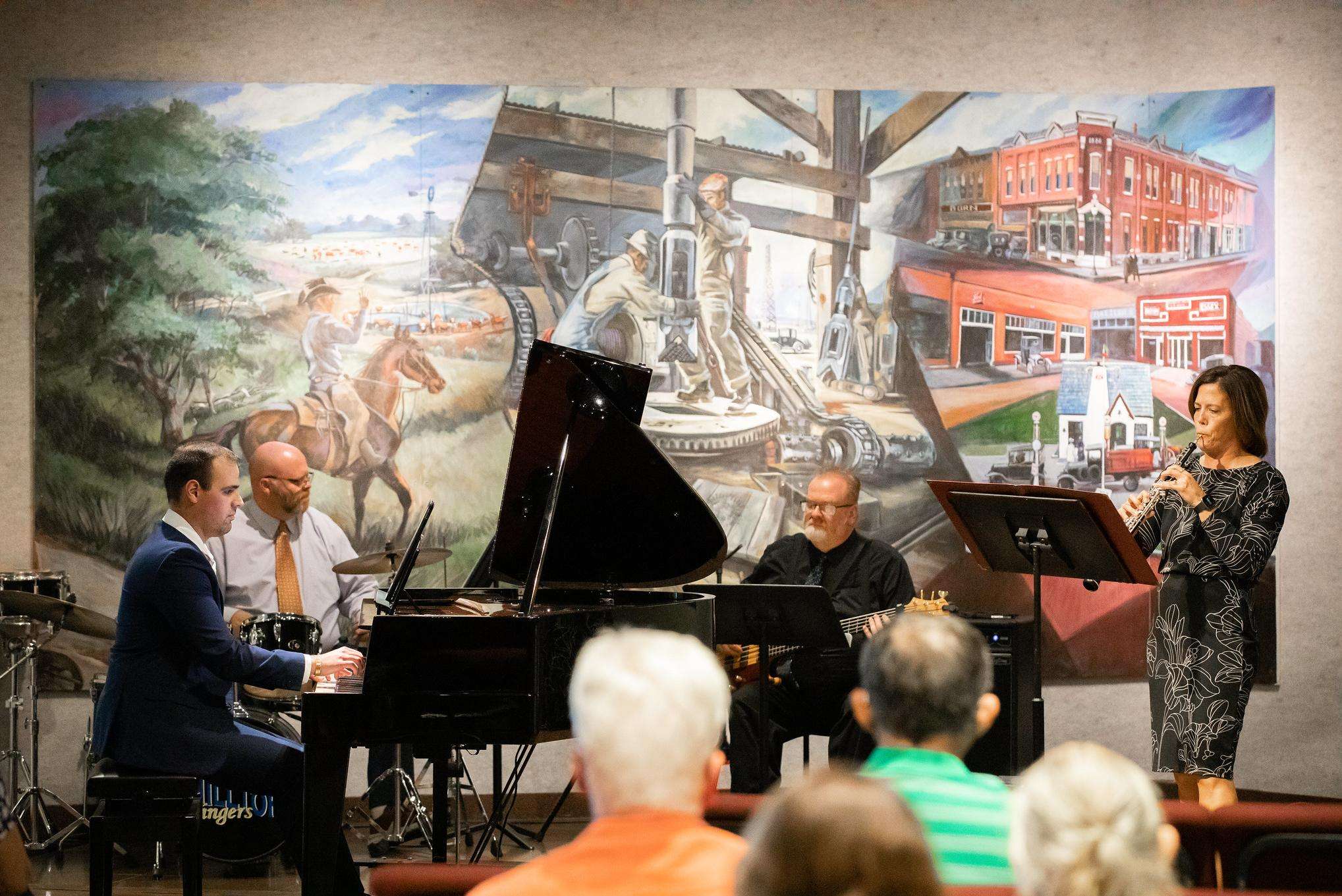 Barton faculty members collaborate during a performance at a past Faculty Recital.