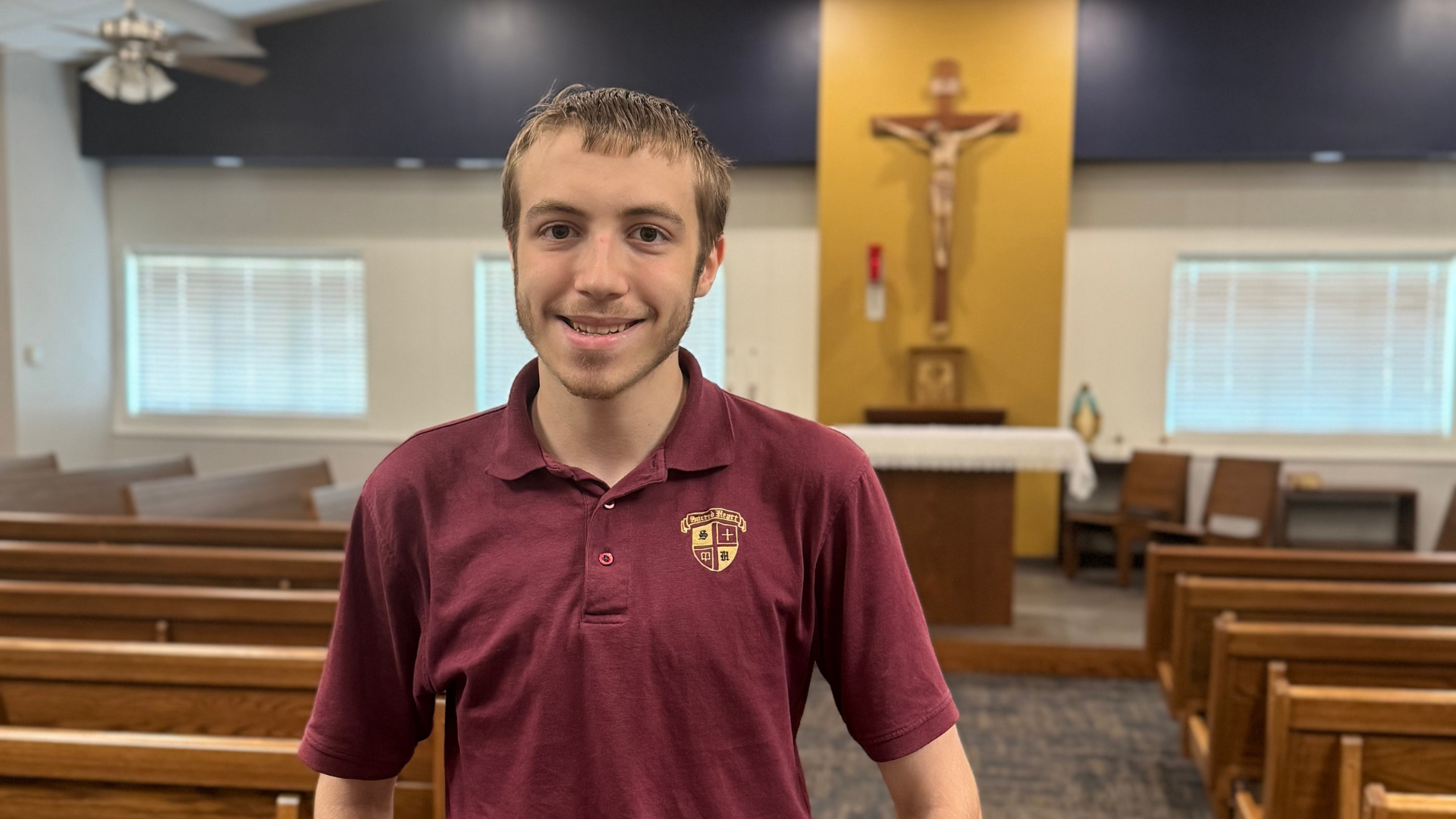 Sacred Heart Jr/Sr High School senior, Isaac Berndt named semifinalist for National Merit Scholarship. Honor earned by less than 1% of high school seniors nationwide. Courtesy of Salina Catholic Schools