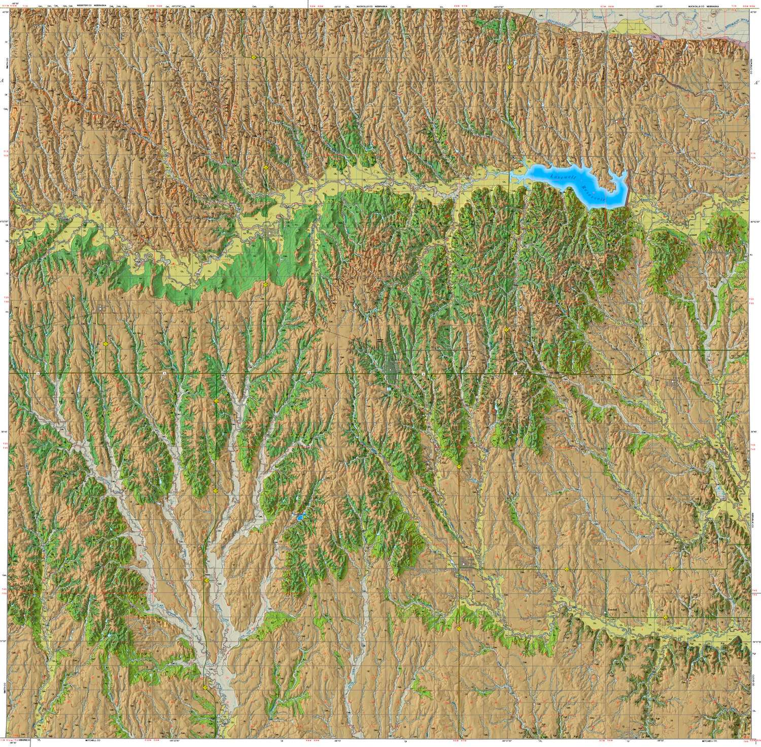 Surficial geology of Jewell County, Kansas. Kansas Geological Survey