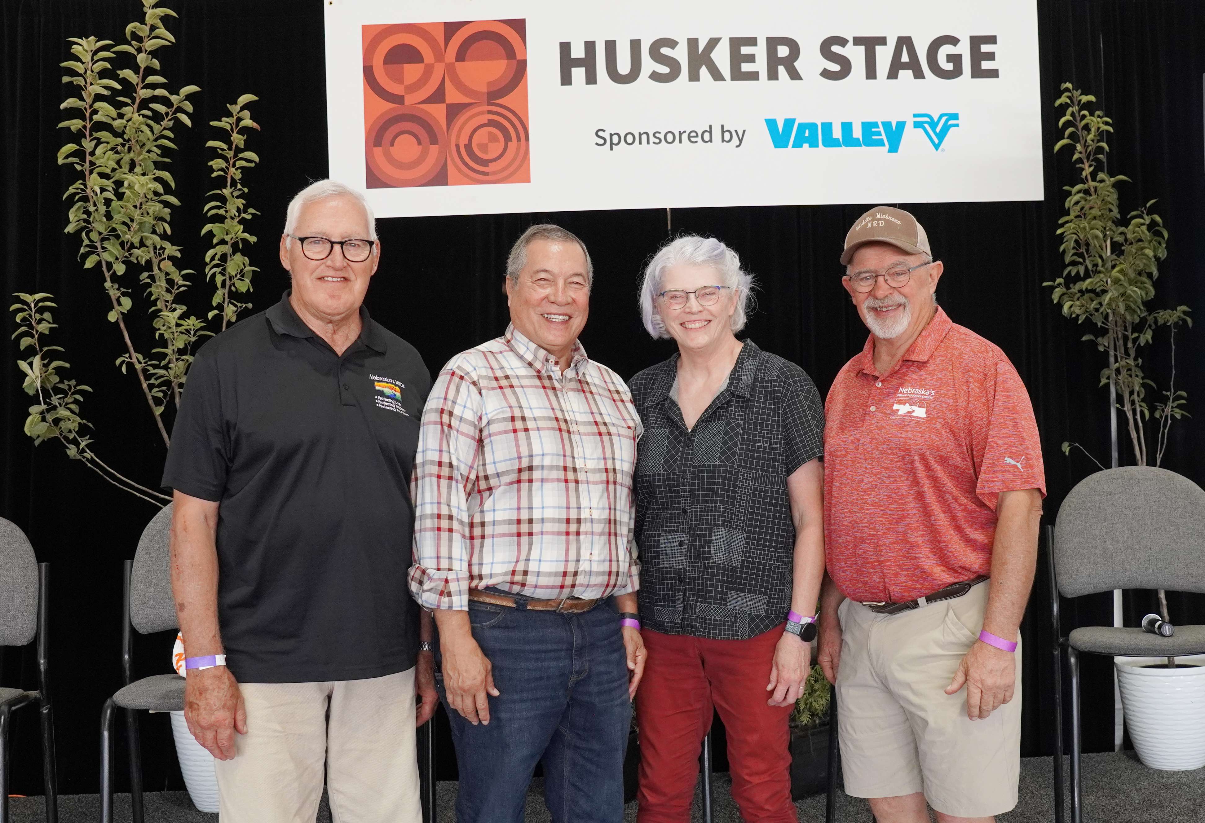 From Left, James Meismer (Paxton, NE), John Miyoshi (Wahoo, NE), Marty Link (Lincoln, NE) and Nebraska Association of Resources Districts President Martin Graff.