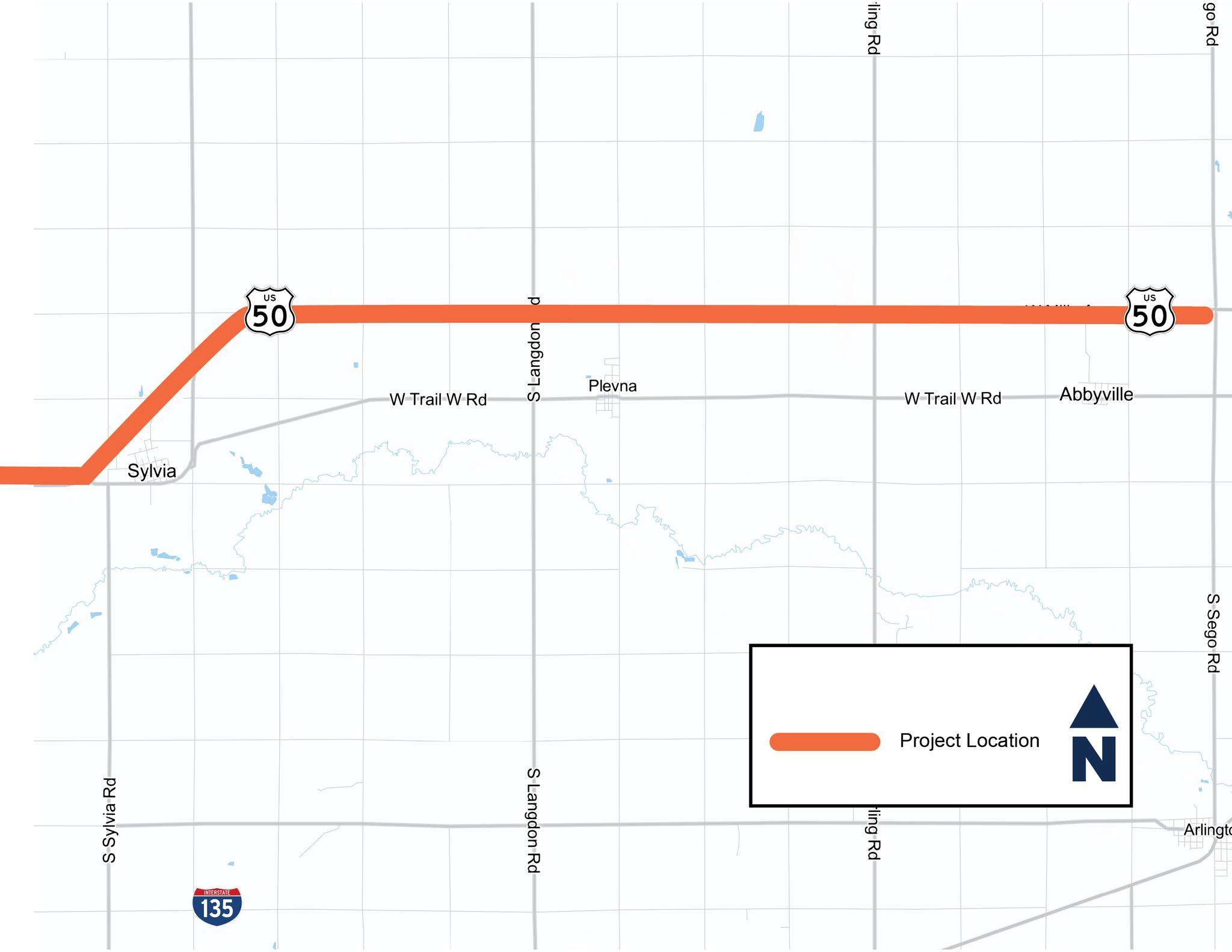 Reno County overlay project (Map courtesy KDOT) 