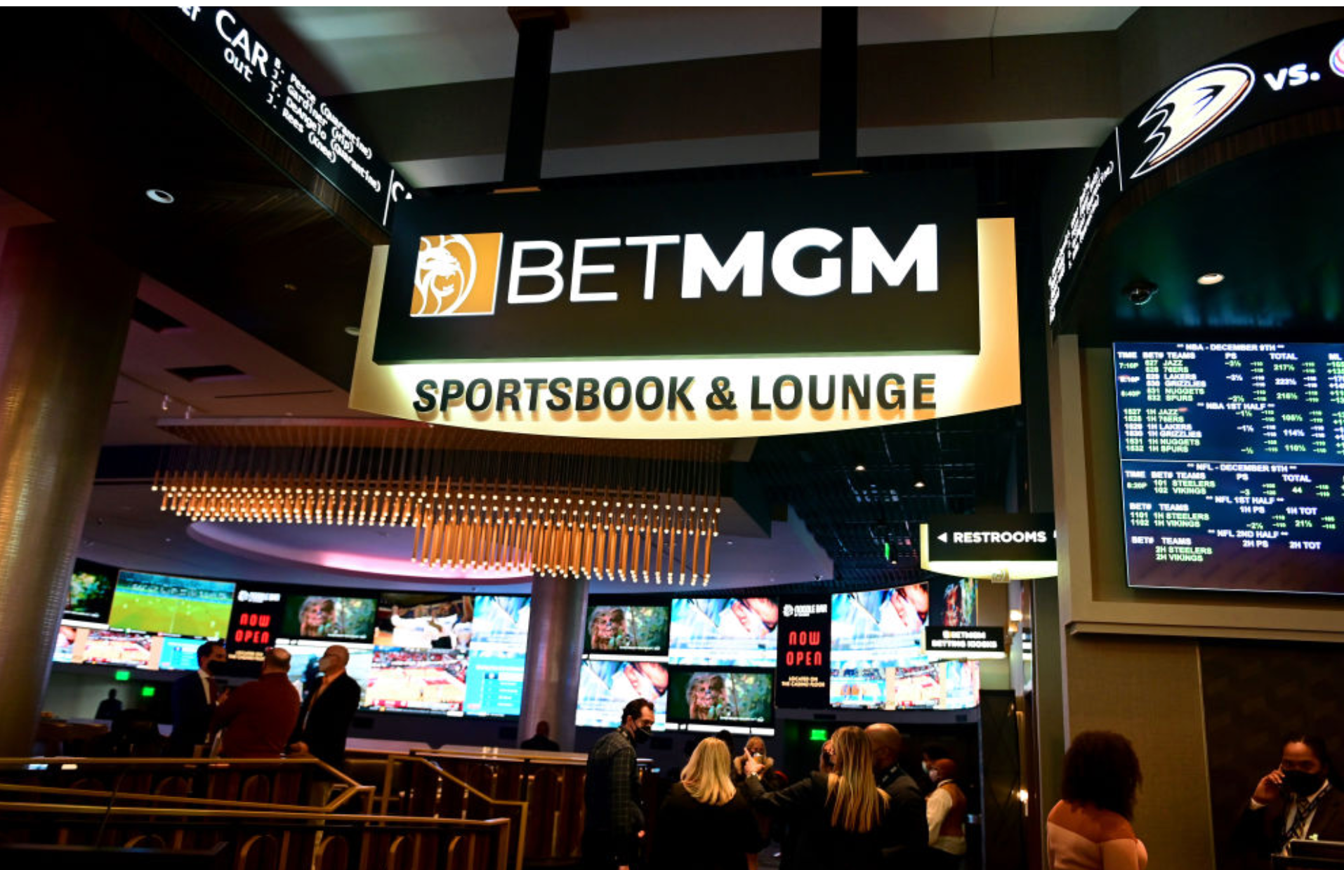 Officials celebrated the launch of Maryland’s legal sports betting market at MGM National Harbor in December 2021 in Oxon Hill, Md. As many states legalize sports betting, officials are increasingly eyeing a certain type of wager known as a prop bet for increased regulation. (Photo by Shannon Finney/Getty Images for MGM National Harbor)