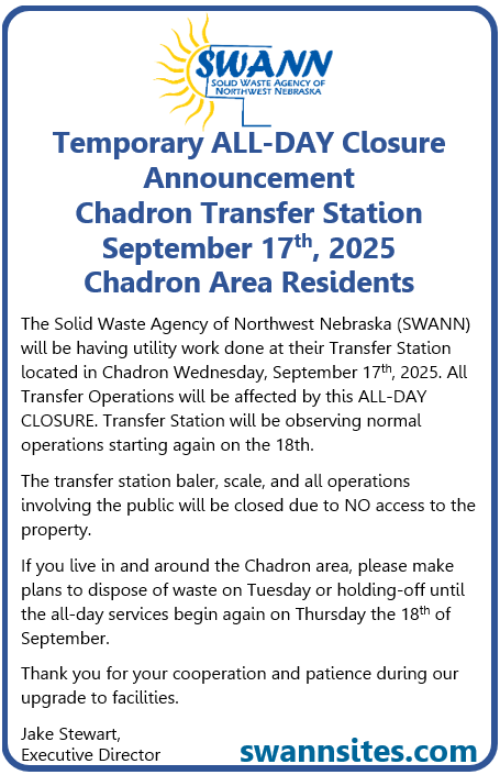 SWANN Temporary Closure