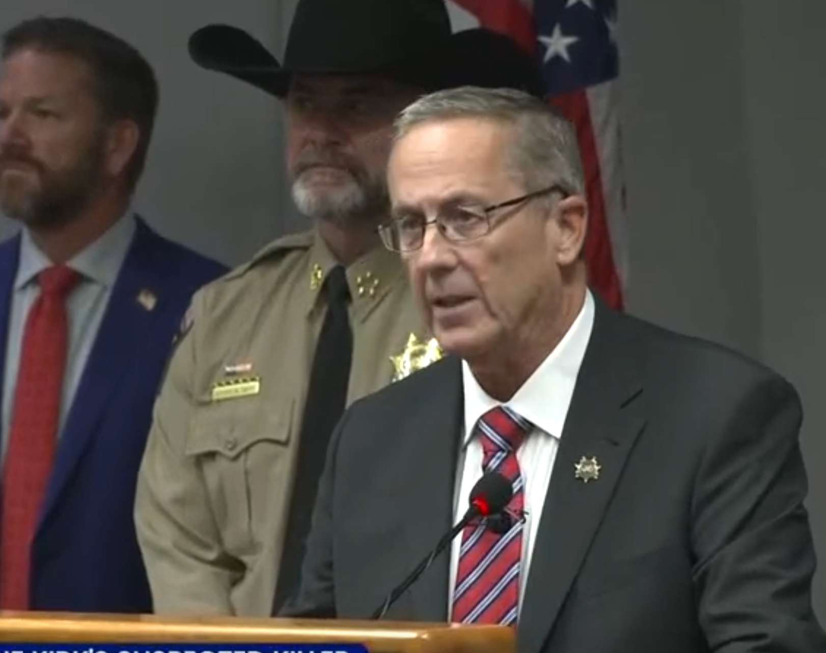 Utah County Attorney Jeff Gray announces the charges on Tuesday -photo courtesy CSPAN