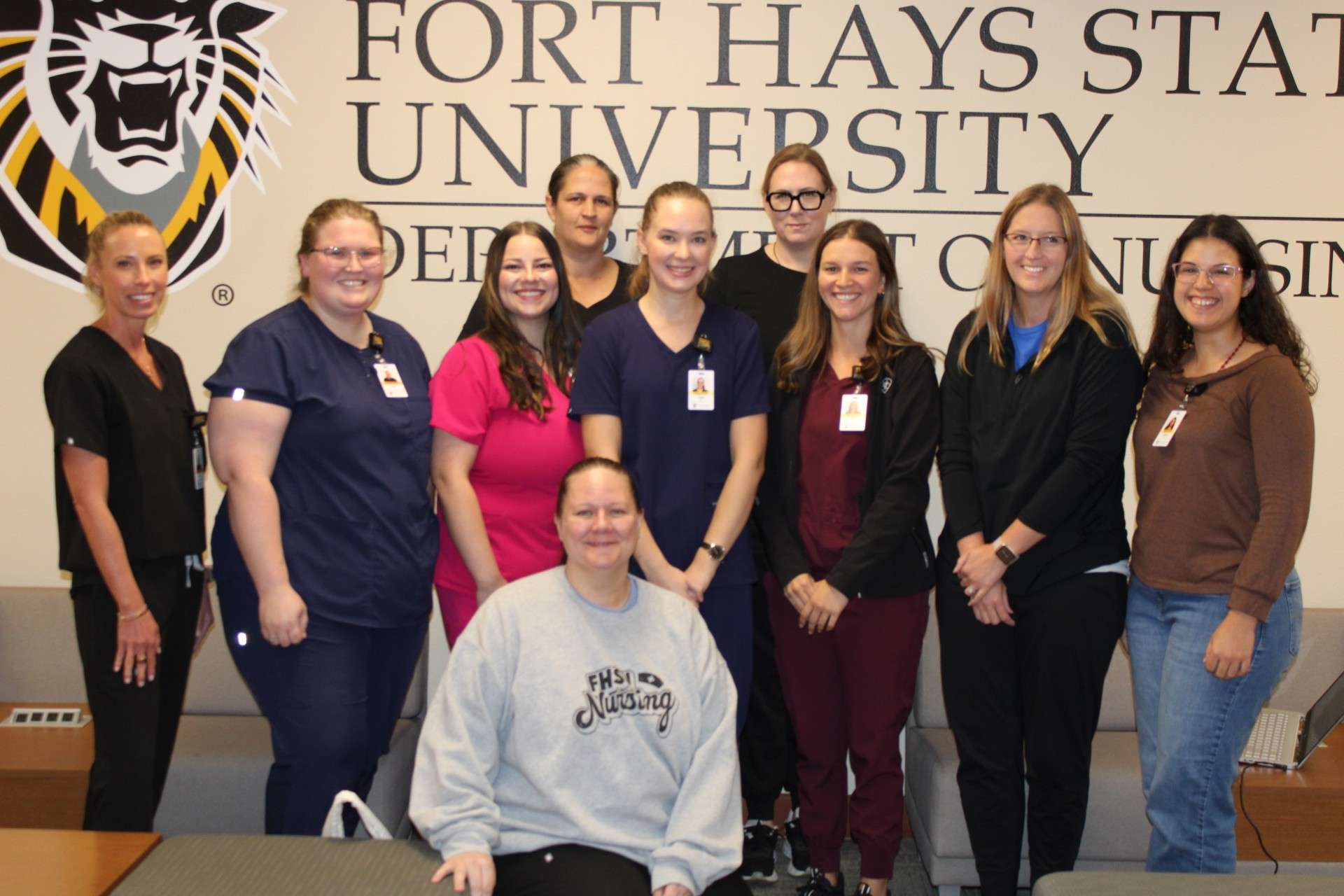 Fort Hays State University’s new hybrid pre-licensure Bachelor of Science in Nursing (BSN) program opened this semester, welcoming its first cohort of 10 students. Photo by FHSU