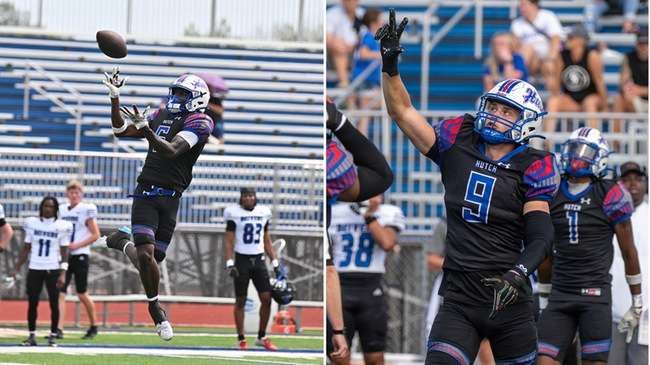 Derrick Salley Jr. (left) was named the KJCCC Offensive Player of the Week. Teegan Haines (right) was named the KJCCC Defensive Player of the Week on Tuesday.