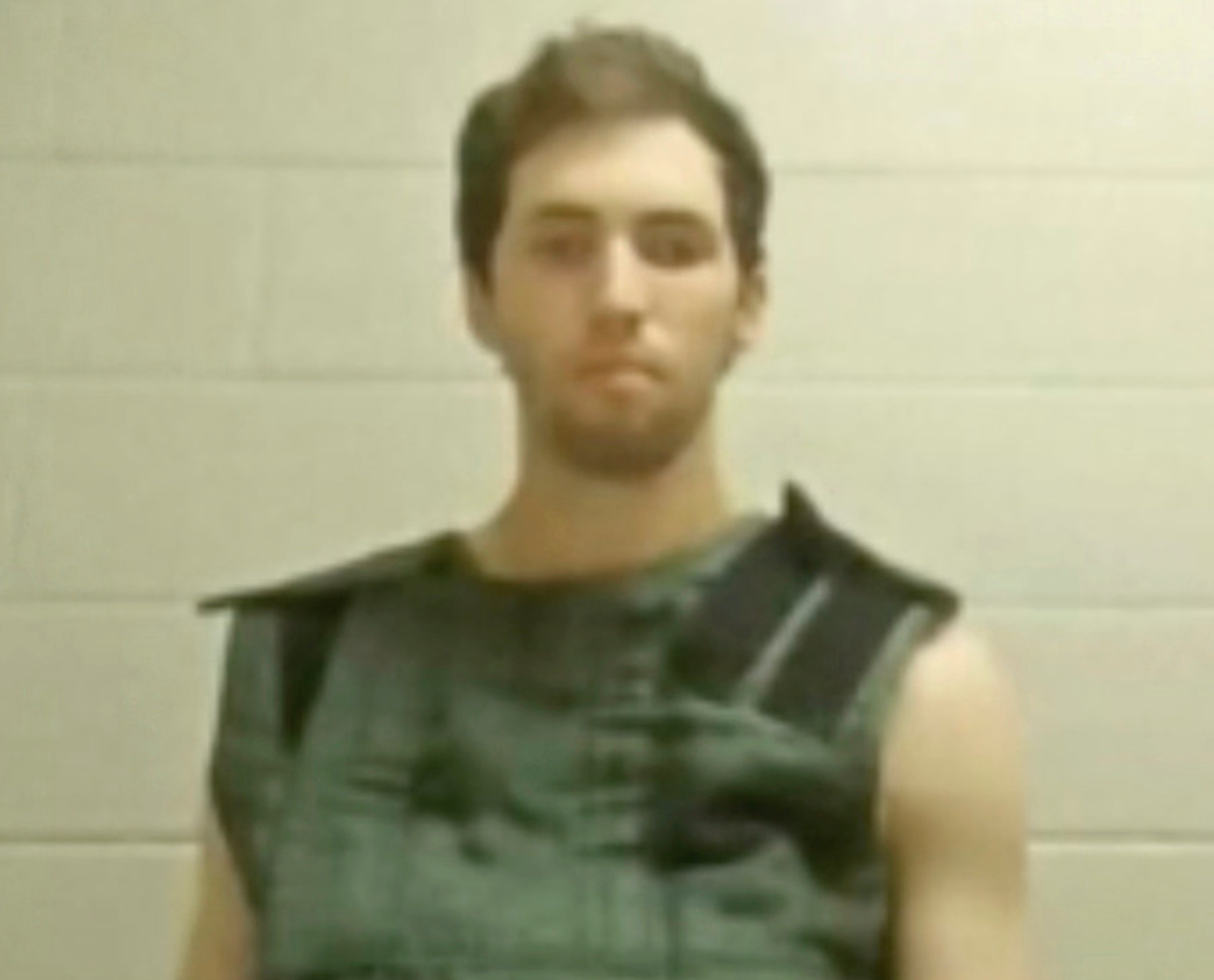 Robinson during his first court appearance on Tuesday -Image from video provided by Utah State Courts