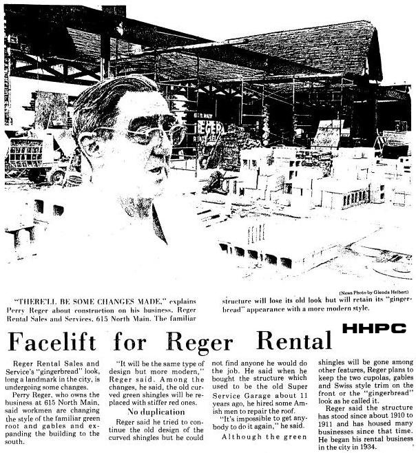 Victory Dinette - Reger Rental Remodel - Hutchinson News - Aug. 25, 1974. Courtesy of the Conard-Harmon Collection.
