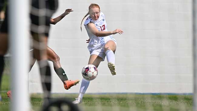 Isabell Van Fleet has two goals and an assist to lead the No. 13 Blue Dragon women's soccer team to a 5-2 victory over Seward County on Saturday at the Salthawk Soccer Complex. (Andrew Carpenter/Digital Fox Photography)