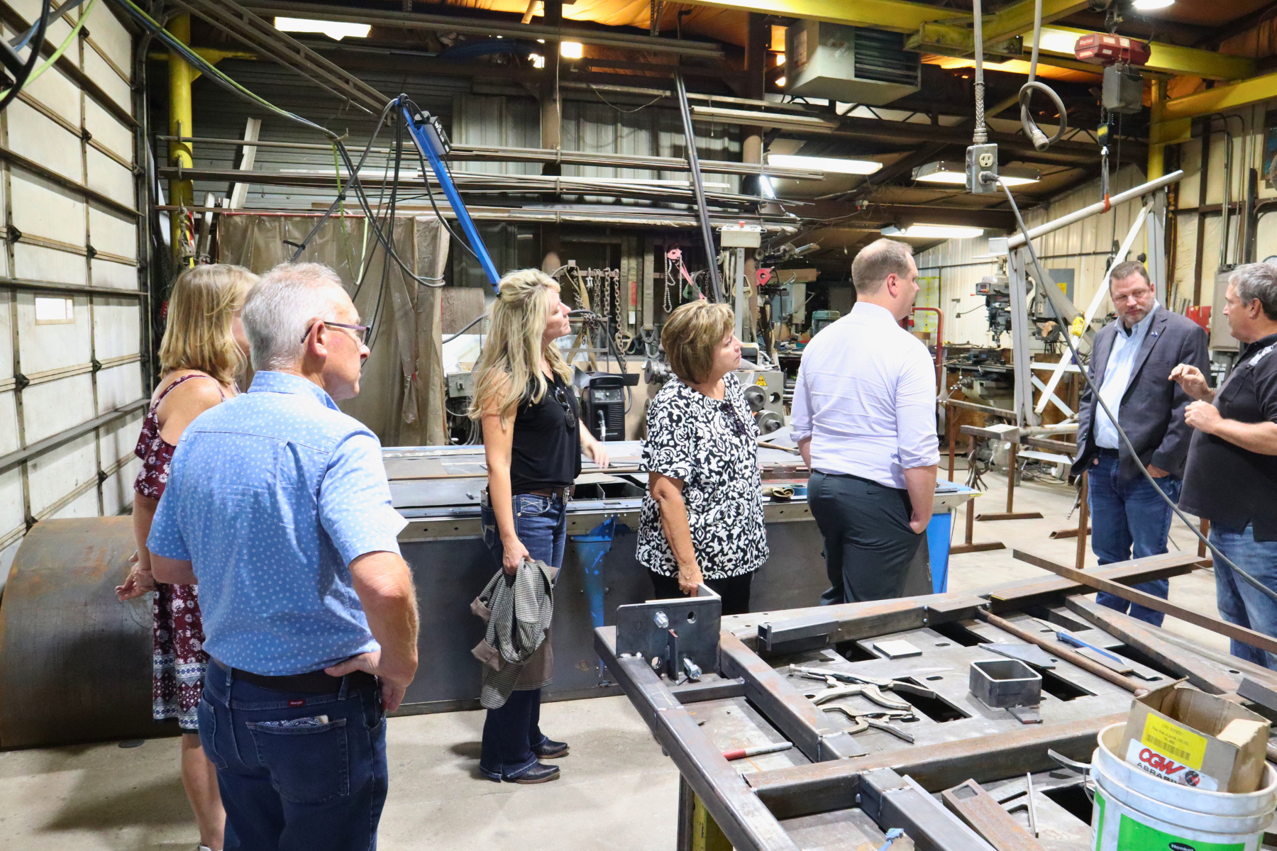 Barton County Commissioners made stops in Hoisington and Claflin last week, including at B&amp;B Metal Arts in Hoisington. The commission will visit Ellinwood this Tuesday.