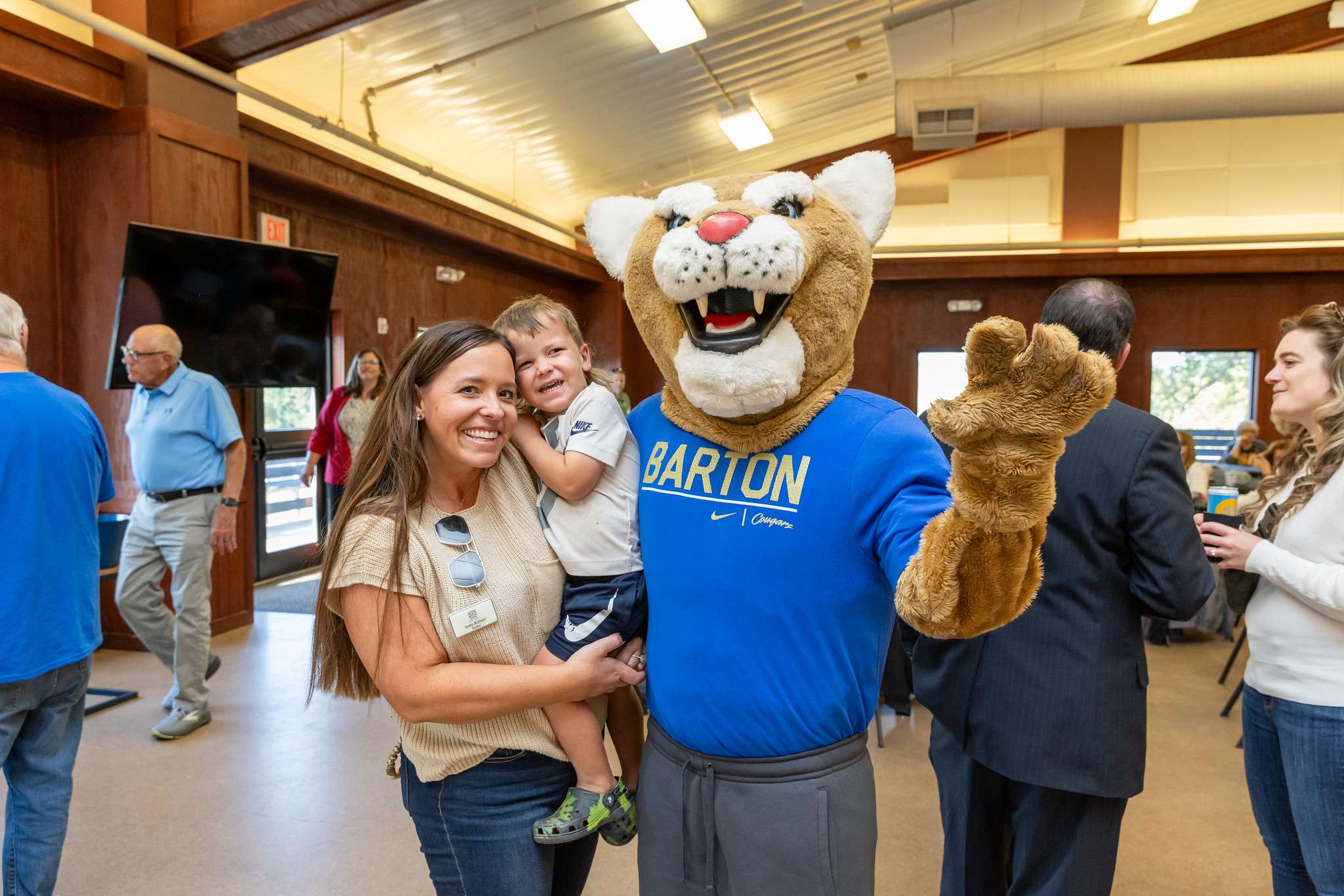 Bart the Cougar interacted with guests of all ages at last year's Chamber of Commerce After Hours hosted by Barton Community College. This family-friendly event includes fall-inspired food and drinks, lawn games, and giveaways.