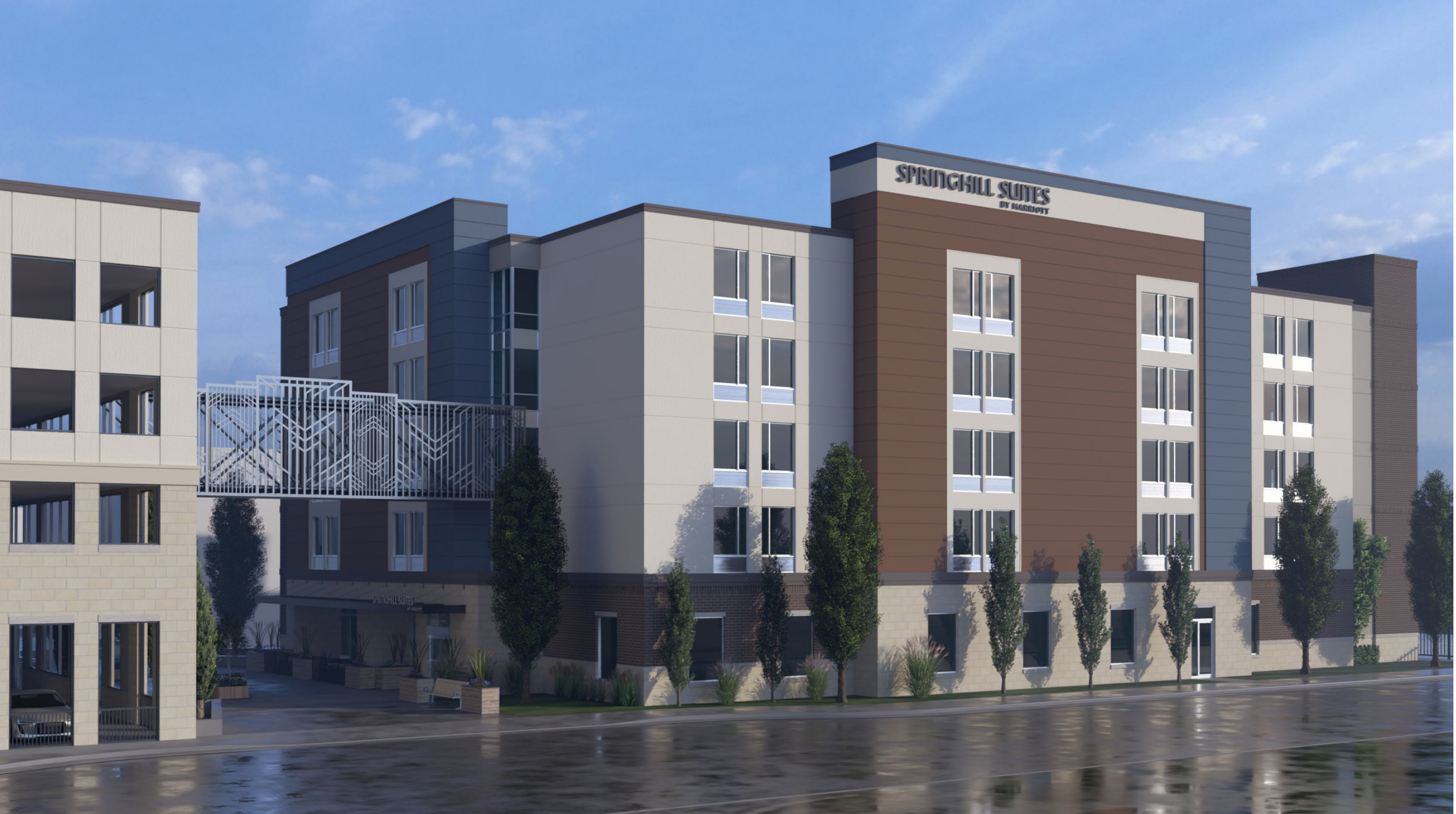 Proposed "Springhill Suites" by Marriott hotel by Lighthouse Properties. Screenshot from Salina City Commission meeting packet for Monday, September 22, 2025