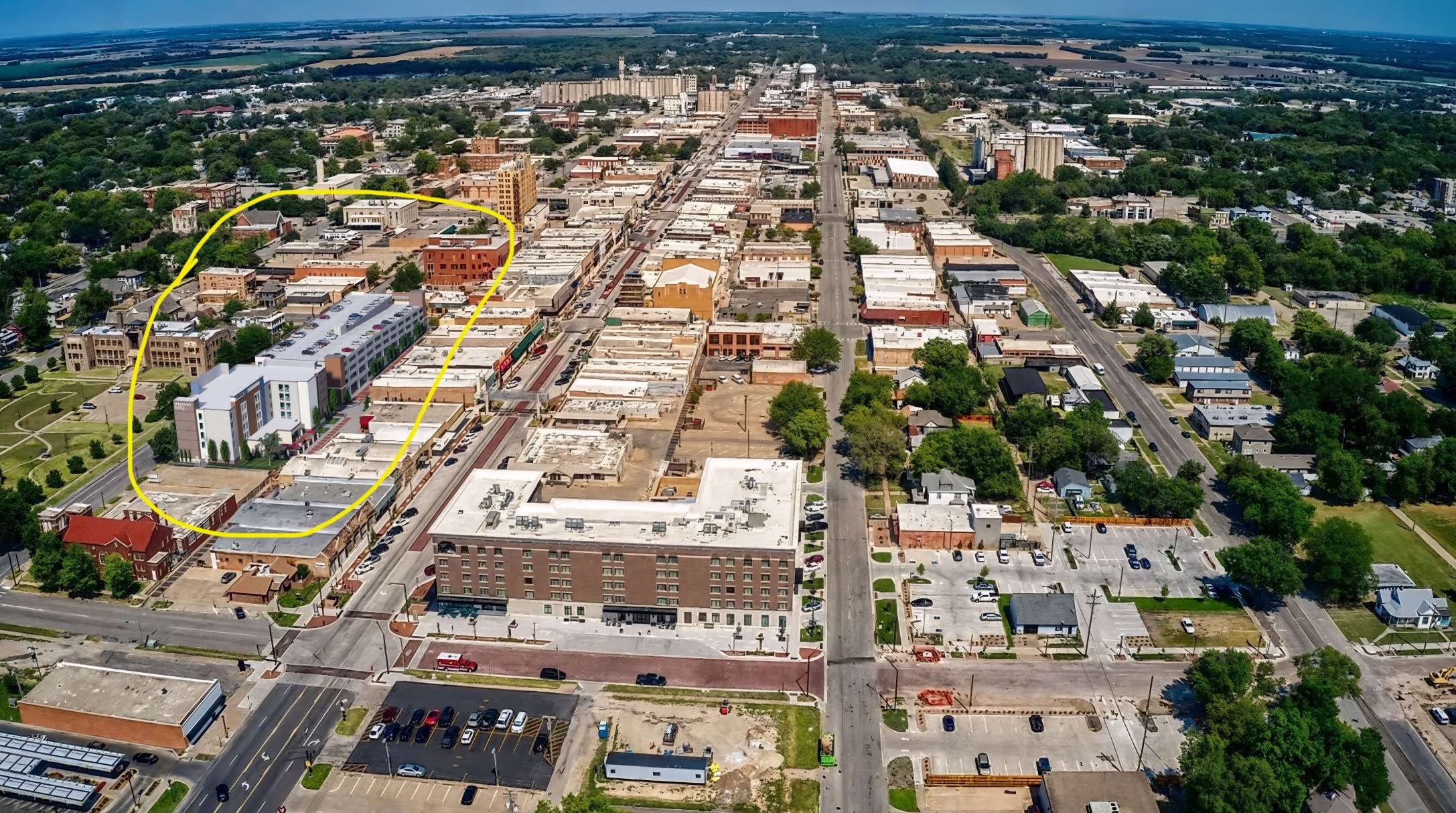 Proposal of"Springhill Suites" by Marriott (circled in yellow) from the Salina City Commission meeting packet for Monday, September 22