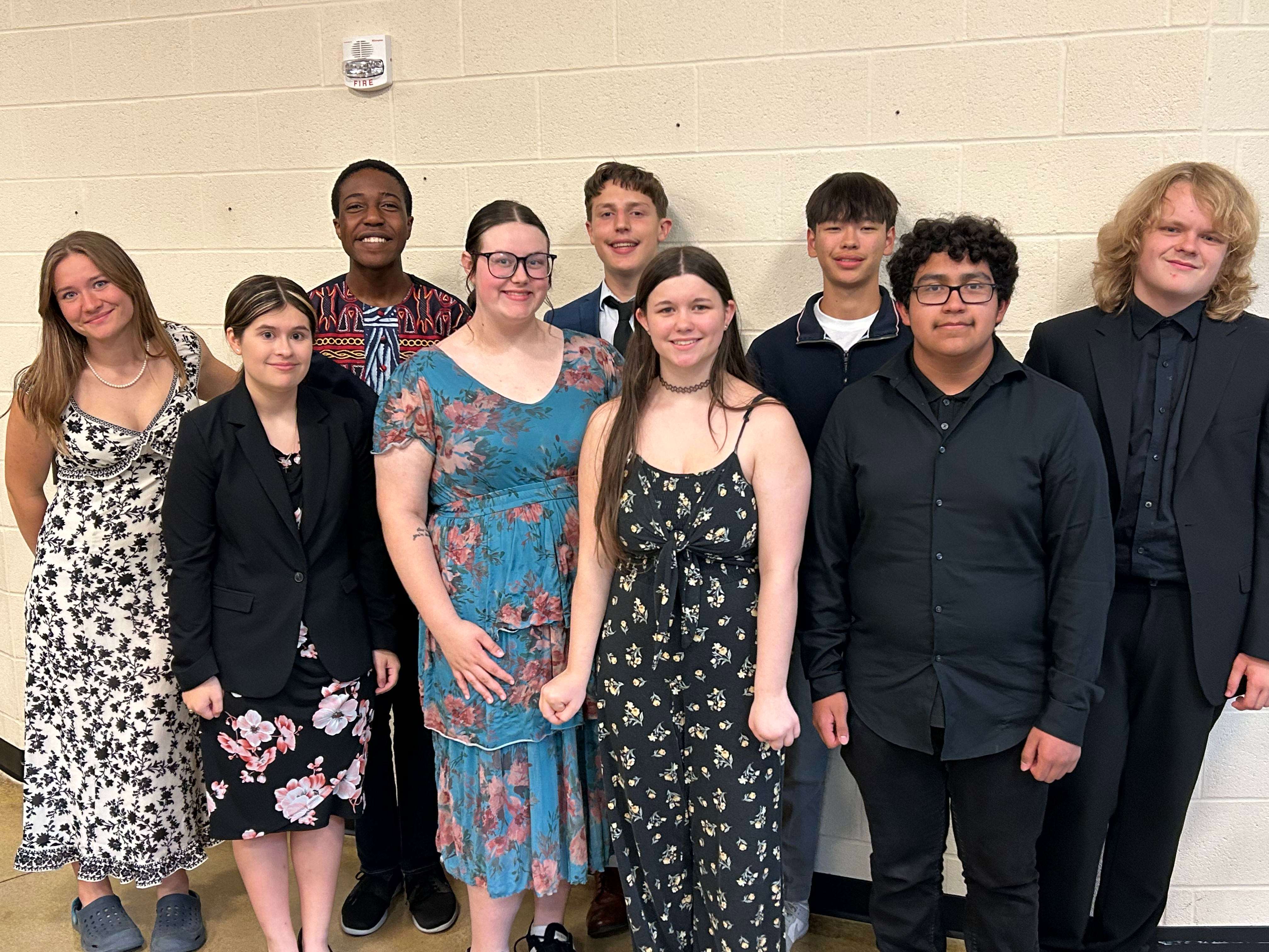 GBHS debaters at Sterling were, back row from left: Ellie Nokes, Honore’ Ajuoh Ngam, Ethan Harrington, and Parker Coleman. Front Row: Kendra Schneideman, Kyra Lewis, Nevaeh Nagel and Jaaziel Hernandez