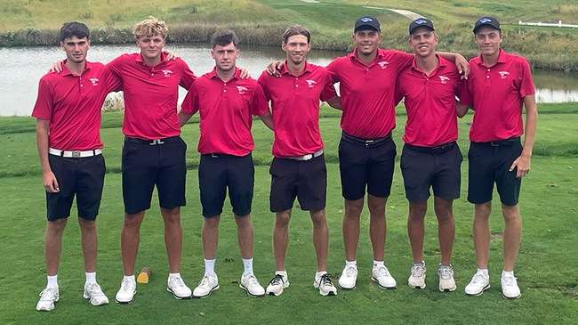 The 2025-26 Blue Dragon men's golf team repeated as team champion at the Bent Tree Intercollegiate on Tuesday in Council Bluffs, IA.