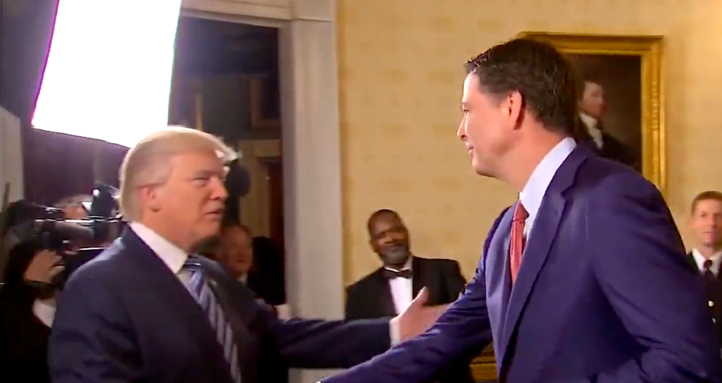 File photo President Trump and Comey in 2017-photo courtesy CSPAN