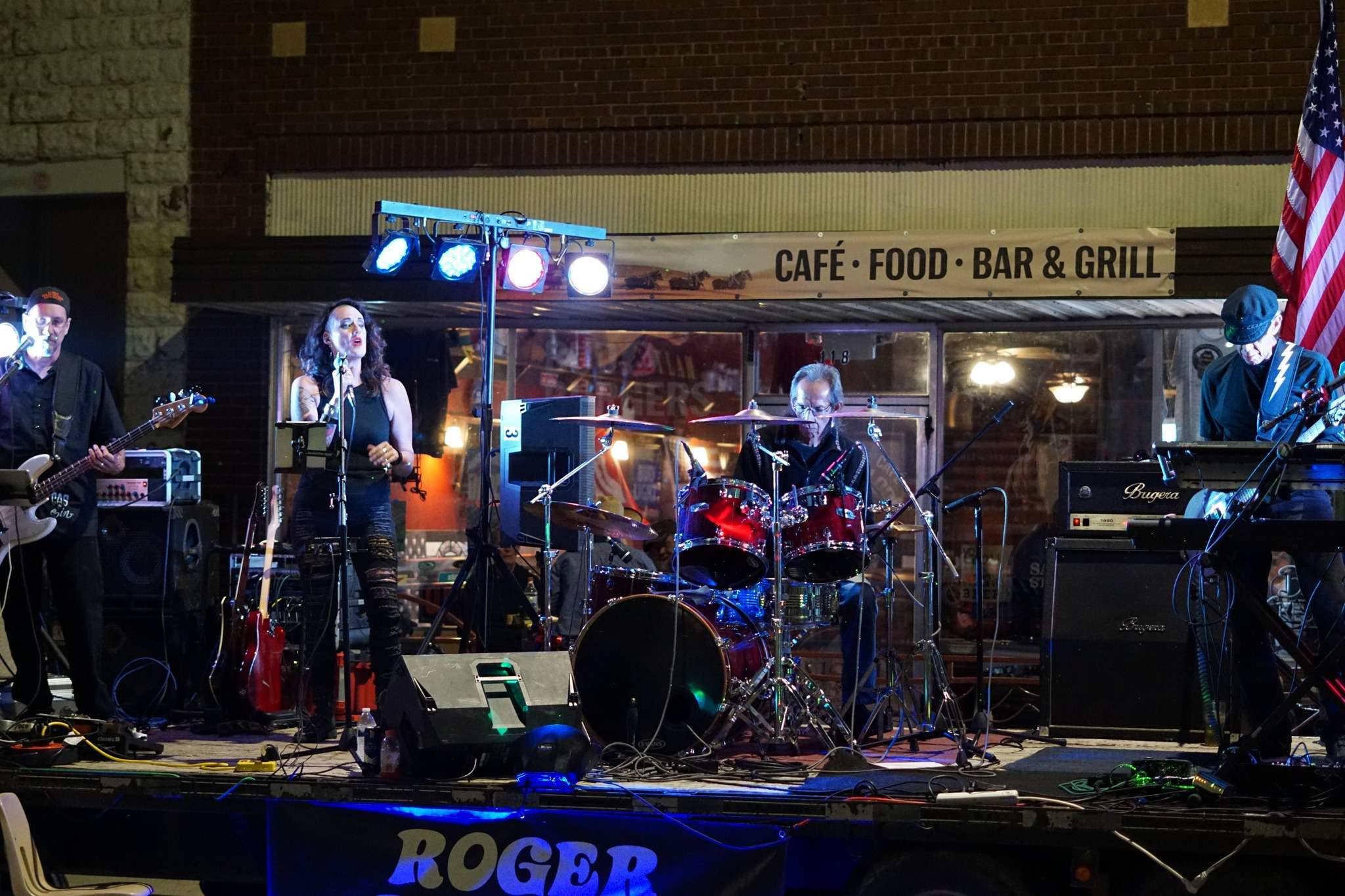 Rodger Dodger playing in Hay Springs during August's Friendly Festival. Photo by Kalin Krohe.&nbsp;