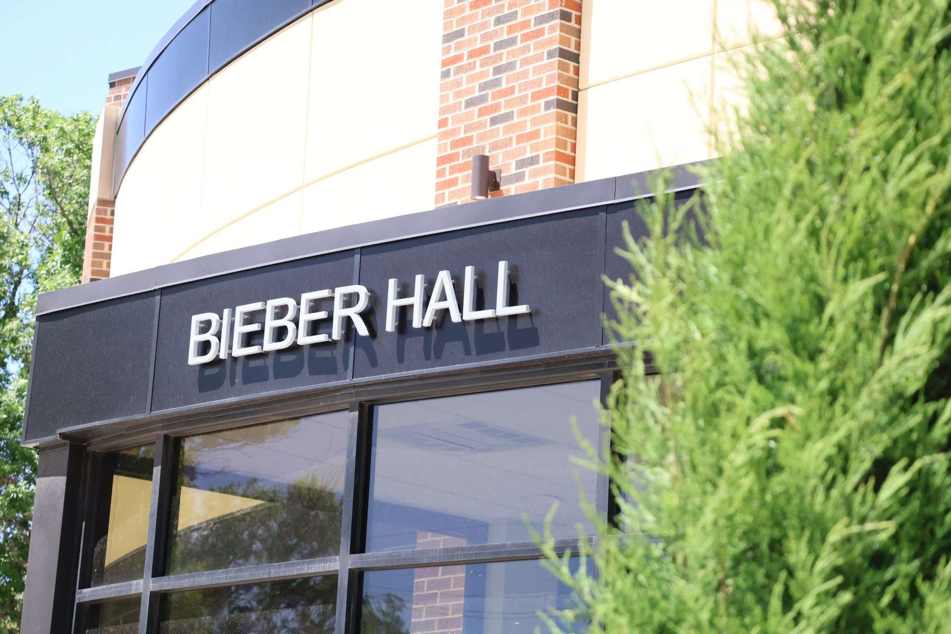 Bieber Hall, including the KWU Music Hall of Fame and a special entrance to Sams Chapel at Kansas Wesleyan University. Courtesy of KWU