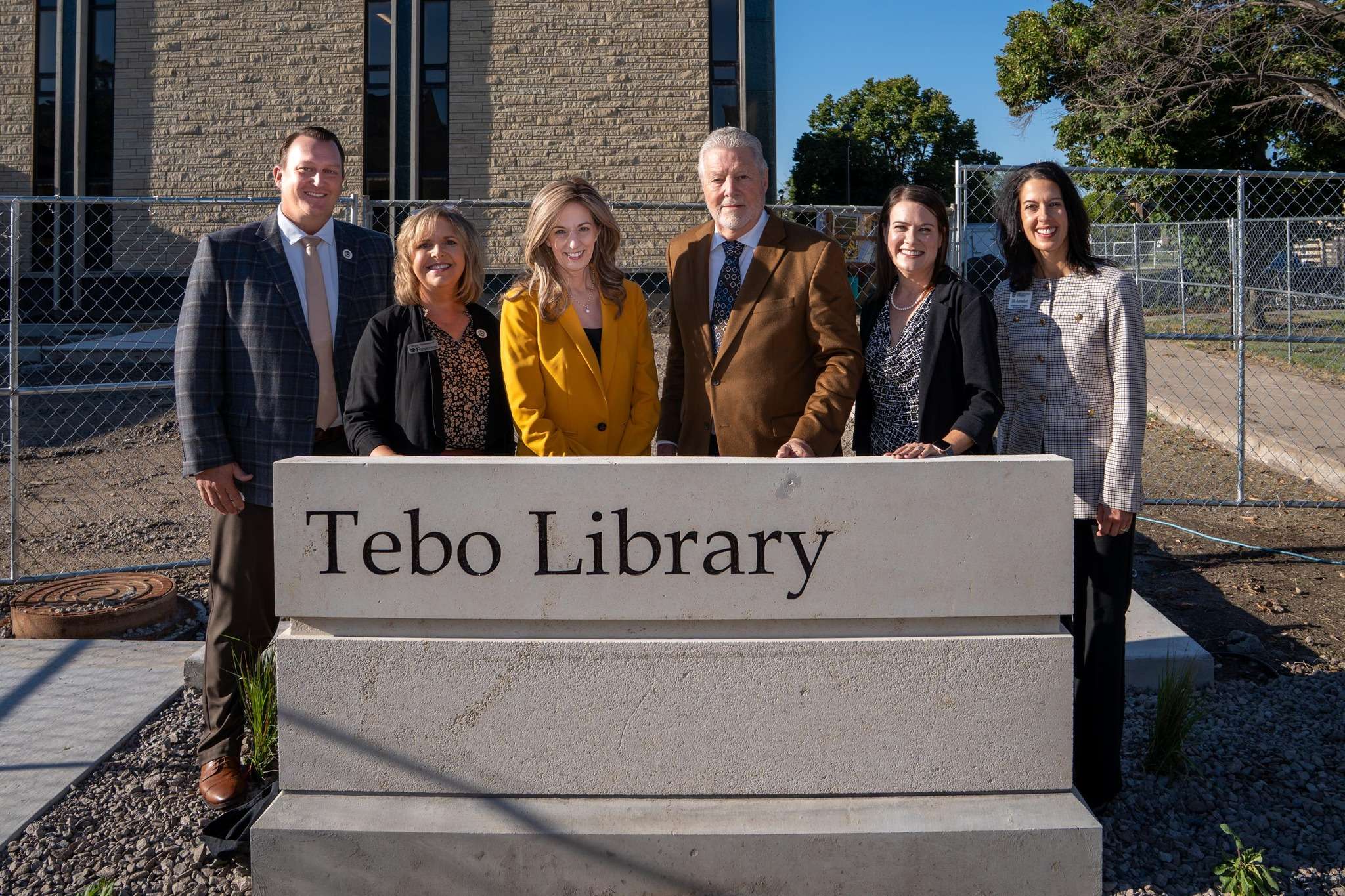 (Left to right)&nbsp;Jason Williby, President and CEO FHSU Foundation; Mary Hammond, Senior Director of Development FHSU Foundation; Dr. Tisa Mason, FHSU President; Stephen Tebo; Ginger Williams, FHSU Dean of Library Services; Dr. Jill Arensdorf, FHSU Provost and Vice-President for Academic Affairs. Courtesy photo