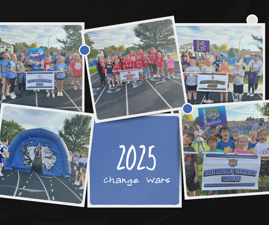 2025 Change Wars March at Bauer Field Sept. 26, 2025. Pictured are students from Lake Maloney Elementary, Jefferson Elementary, Cody Elementary, Eisenhauer Elementary schools.&nbsp;